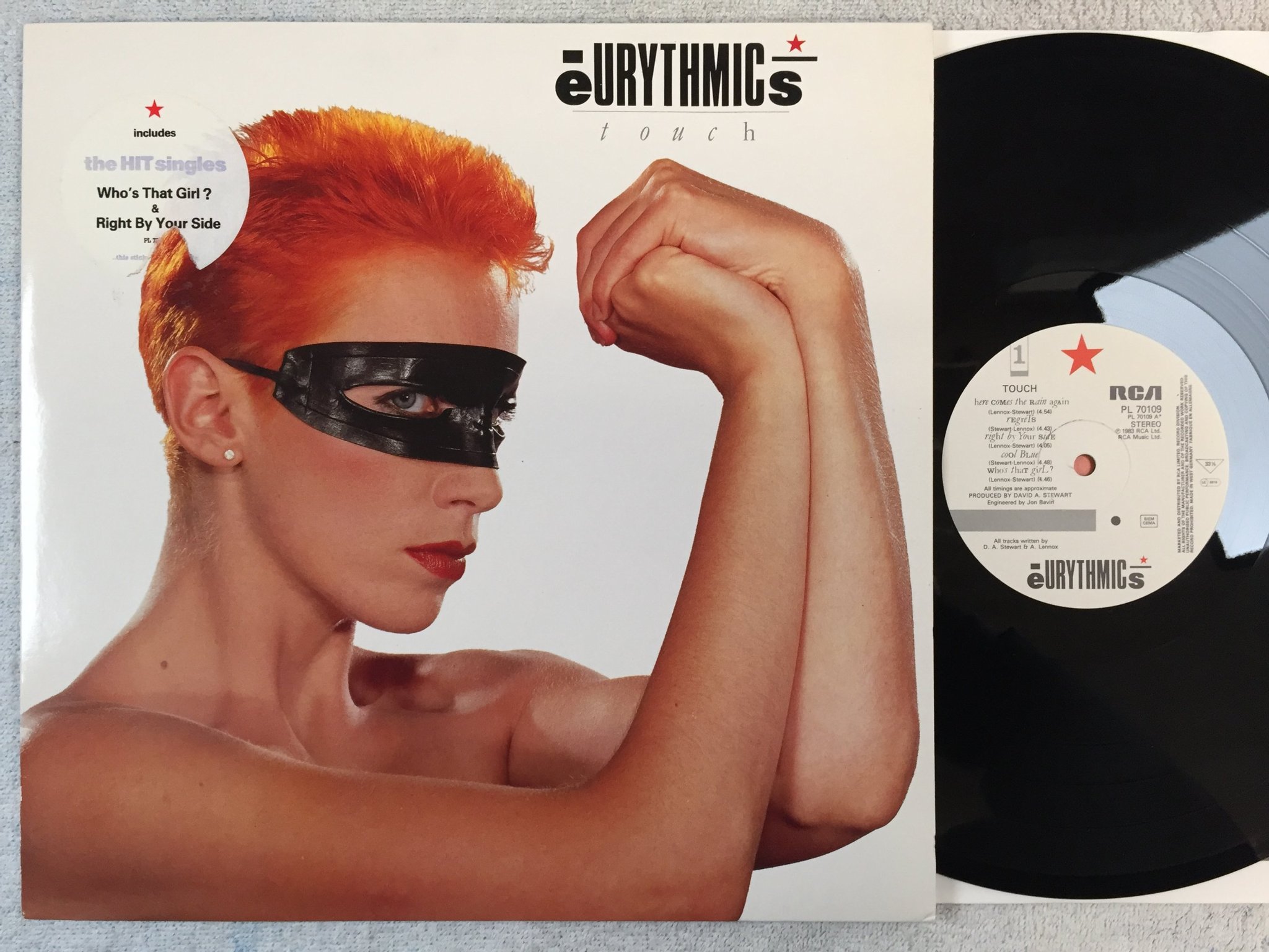 Omslagsbild för skivan EURYTHMICS touch LP -83 RCA PL 70109