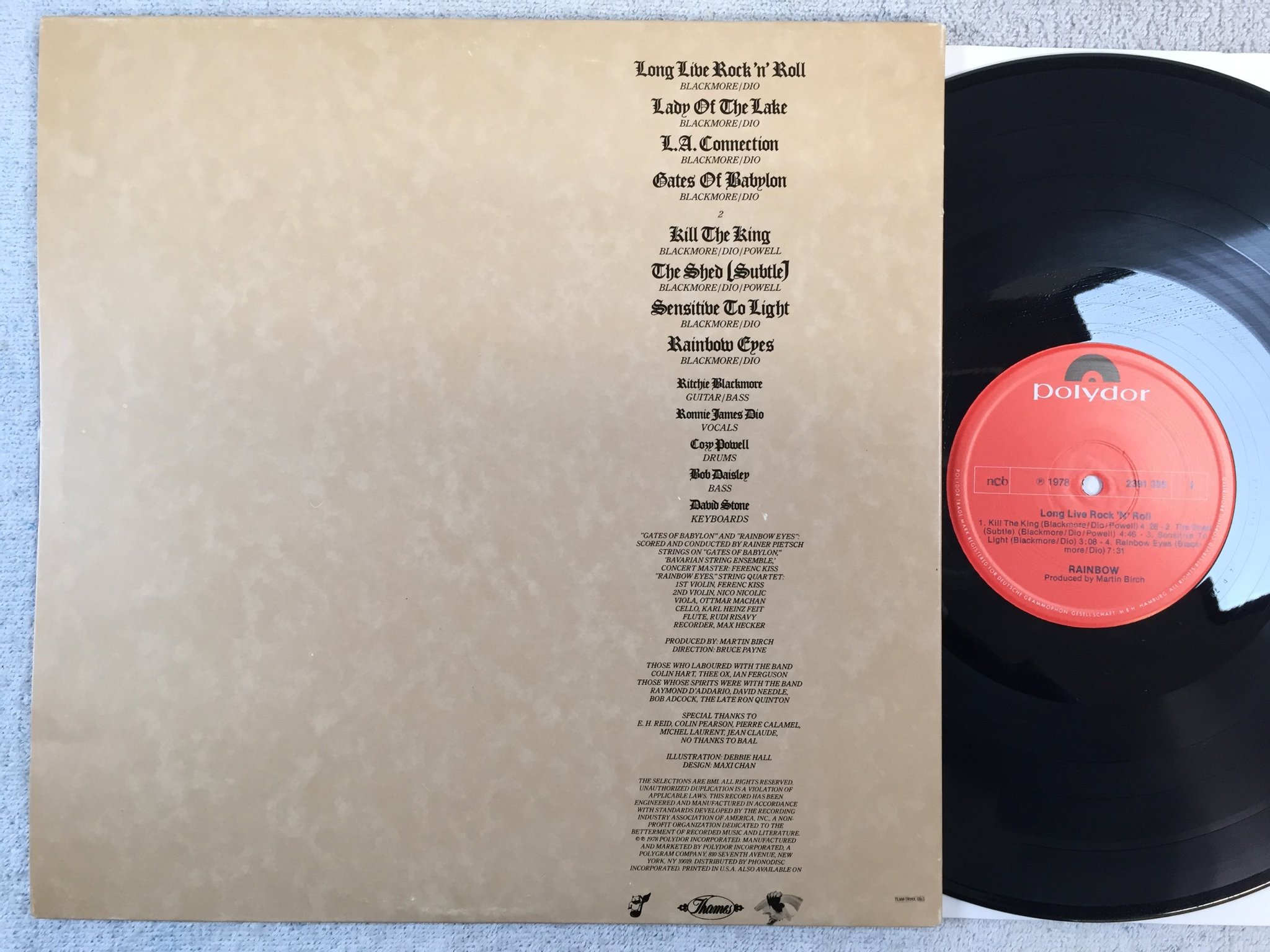 Omslagsbild för skivan RAINBOW long live rock n roll LP ncb POLYDOR 2391335