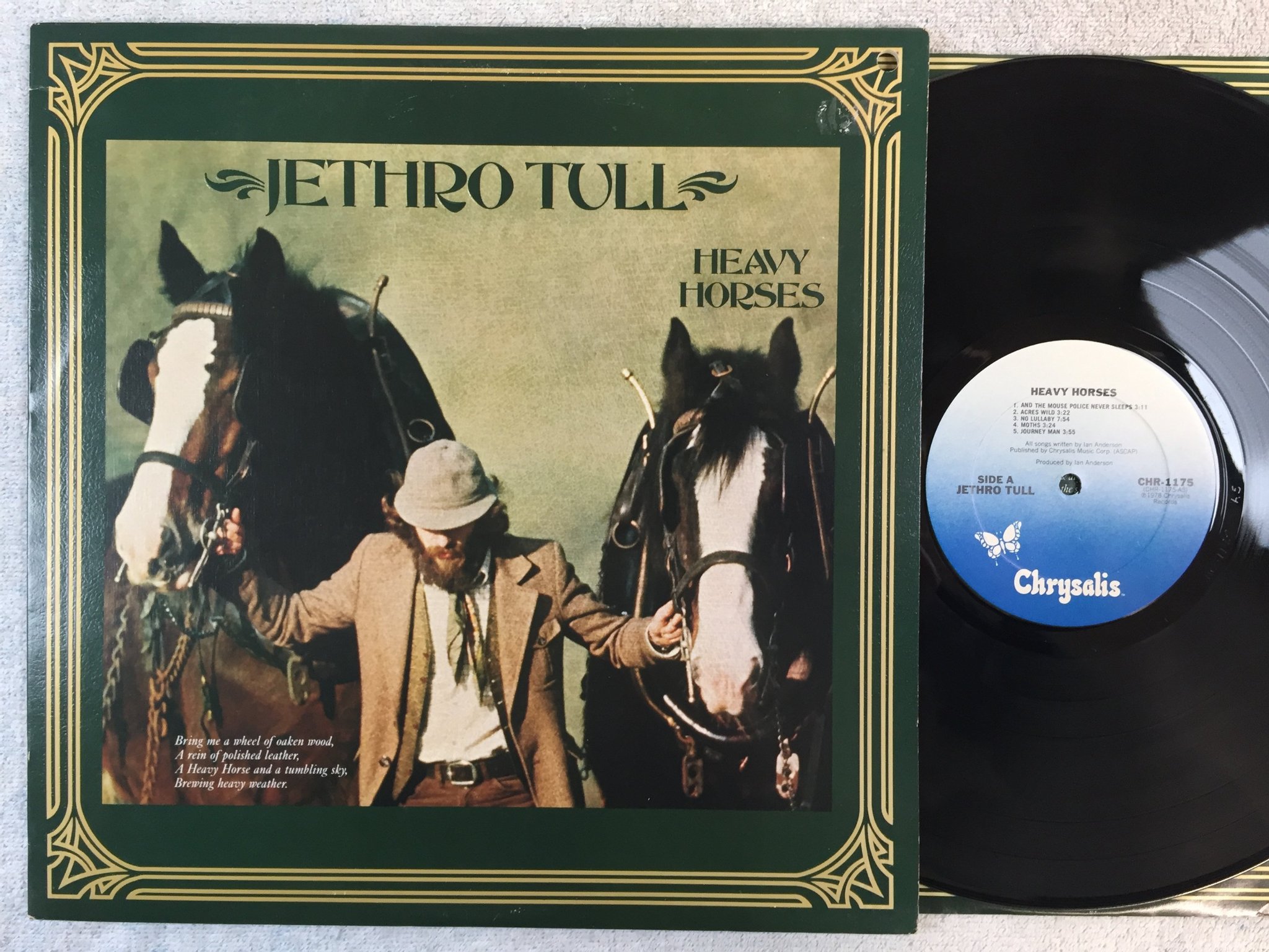 Omslagsbild för skivan JETHRO TULL heavy horses LP -78 US CHRYSALIS CHR 1175