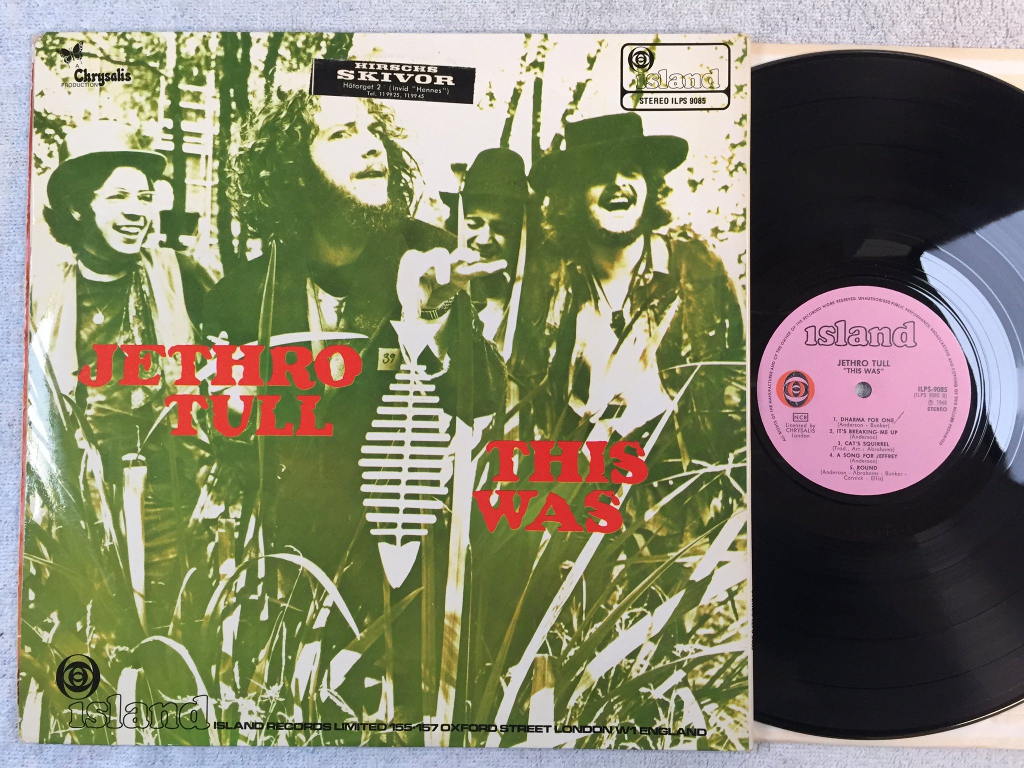 Omslagsbild för skivan JETHRO TULL this was LP -68 ncb ISLAND ILPS-9085