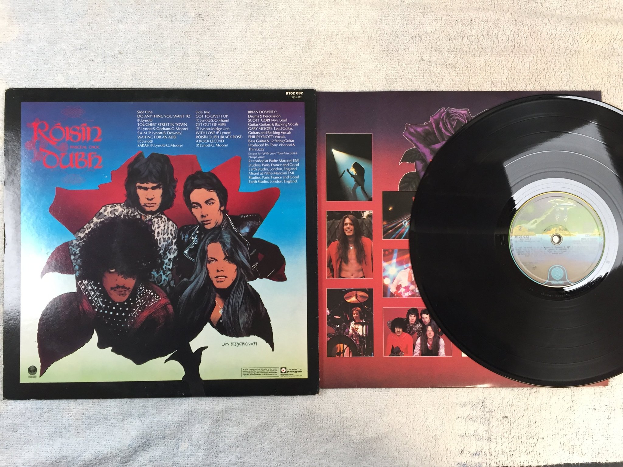 Omslagsbild för skivan THIN LIZZY black rose LP -79 UK VERTIGO 9102 032