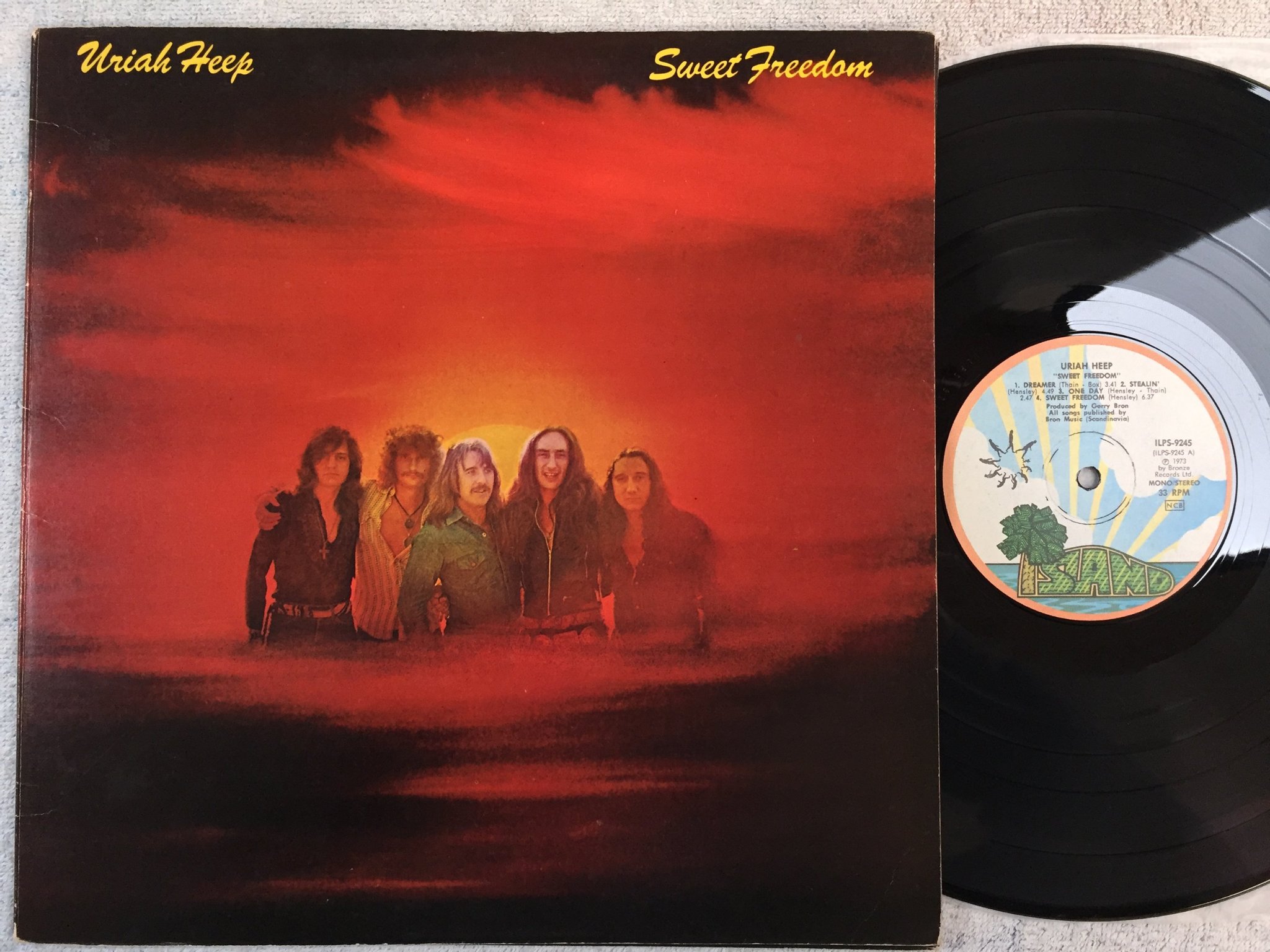 Omslagsbild för skivan URIAH HEEP sweet freedom LP -73 ncb ISLAND ILPS-9245