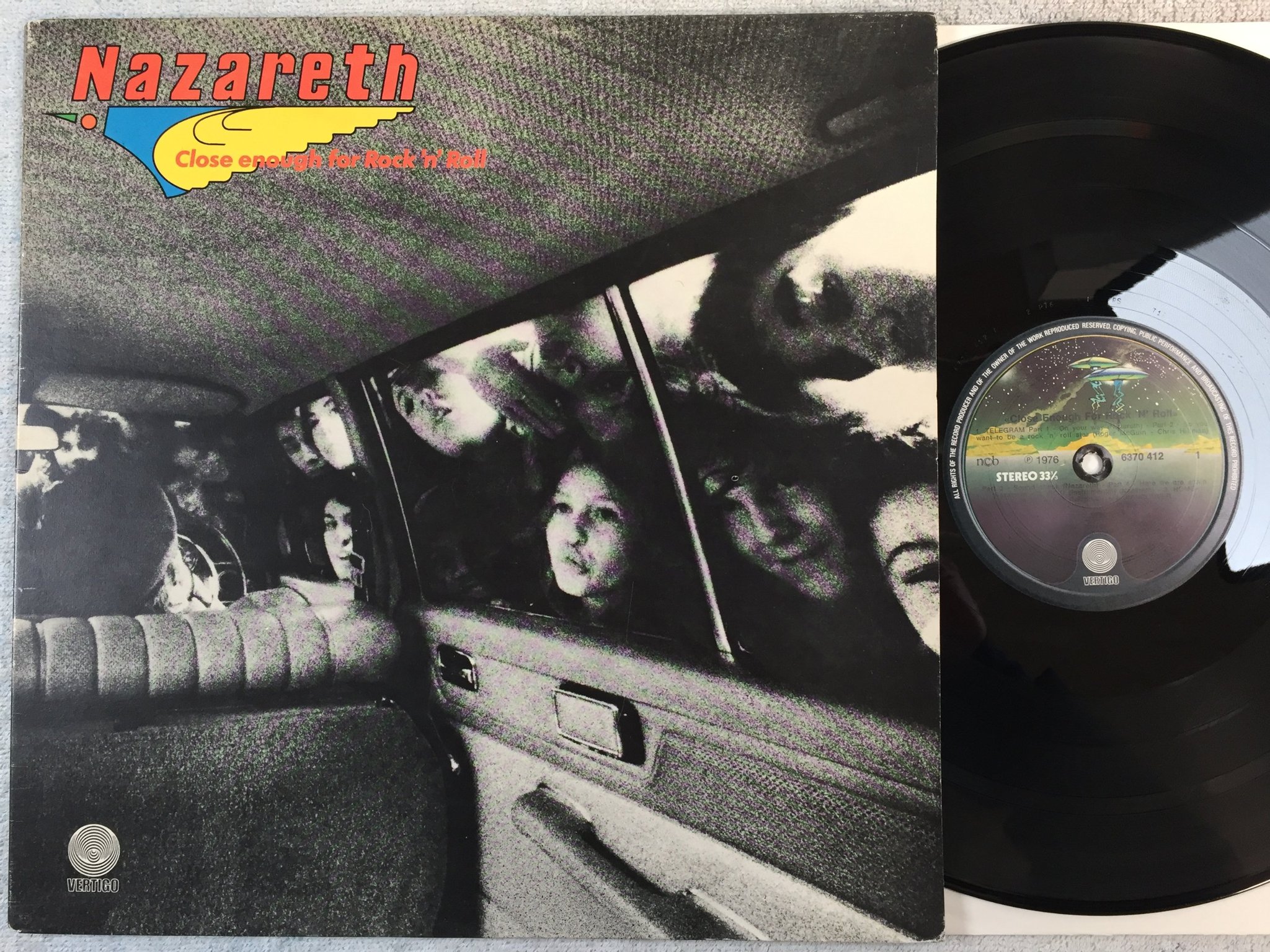 Omslagsbild för skivan NAZARETH close enough for rock n roll LP -76 ncb VERTIGO 6370 412