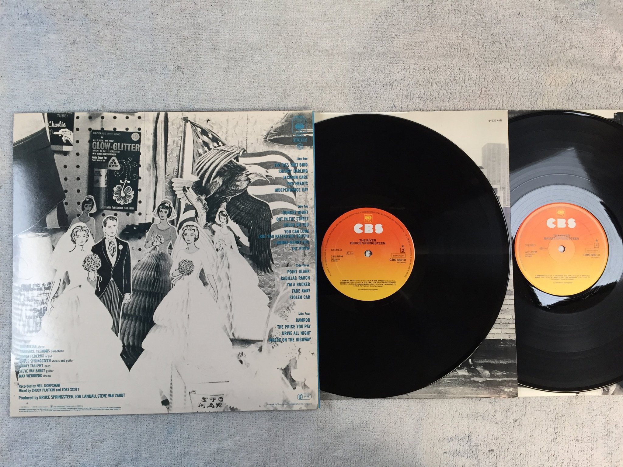 Omslagsbild för skivan BRUCE SPRINGSTEEN the river 2xLP -80 Hol CBS 88510 