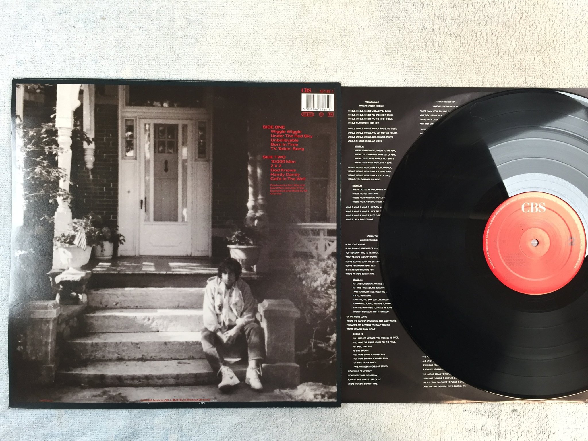 Omslagsbild för skivan BOB DYLAN under the red sky LP  -90 Hol CBS 4671881