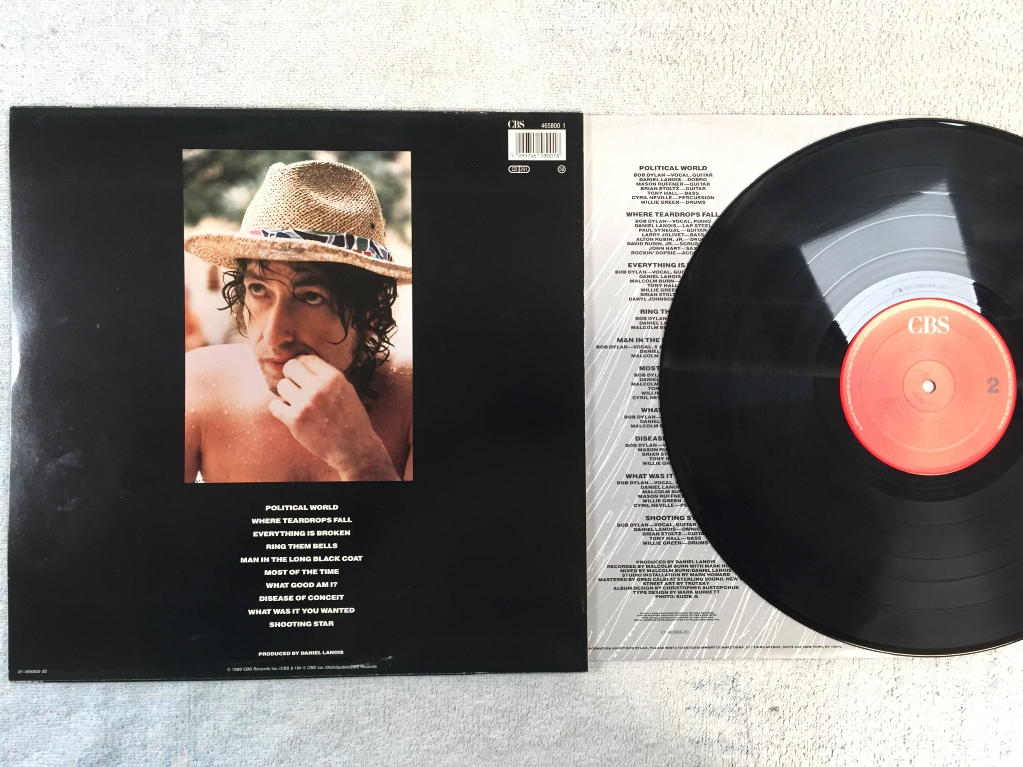 Omslagsbild för skivan BOB DYLAN oh mercy LP  -89 Hol CBS 4658001