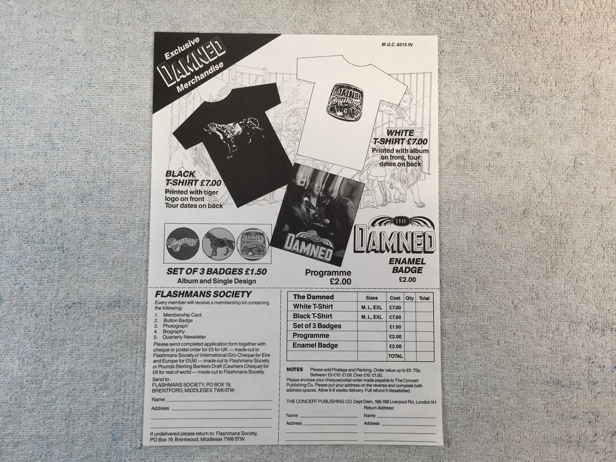 Omslagsbild för skivan DAMNED anything LP -86 UK MCA MCG 6015 NEW WAVE