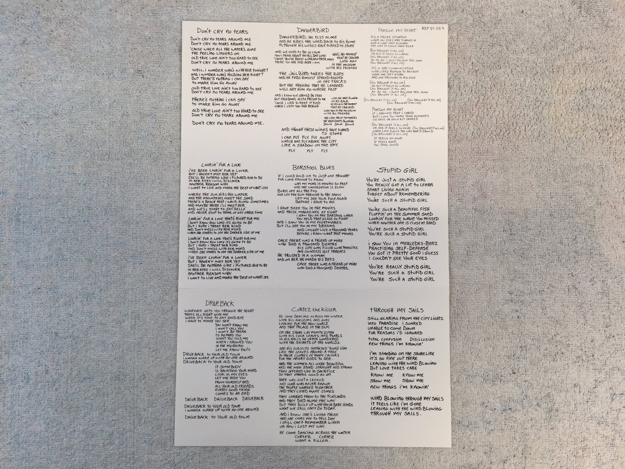 Omslagsbild för skivan NEIL YOUNG zuma LP re Ger REPRISE REP 54057