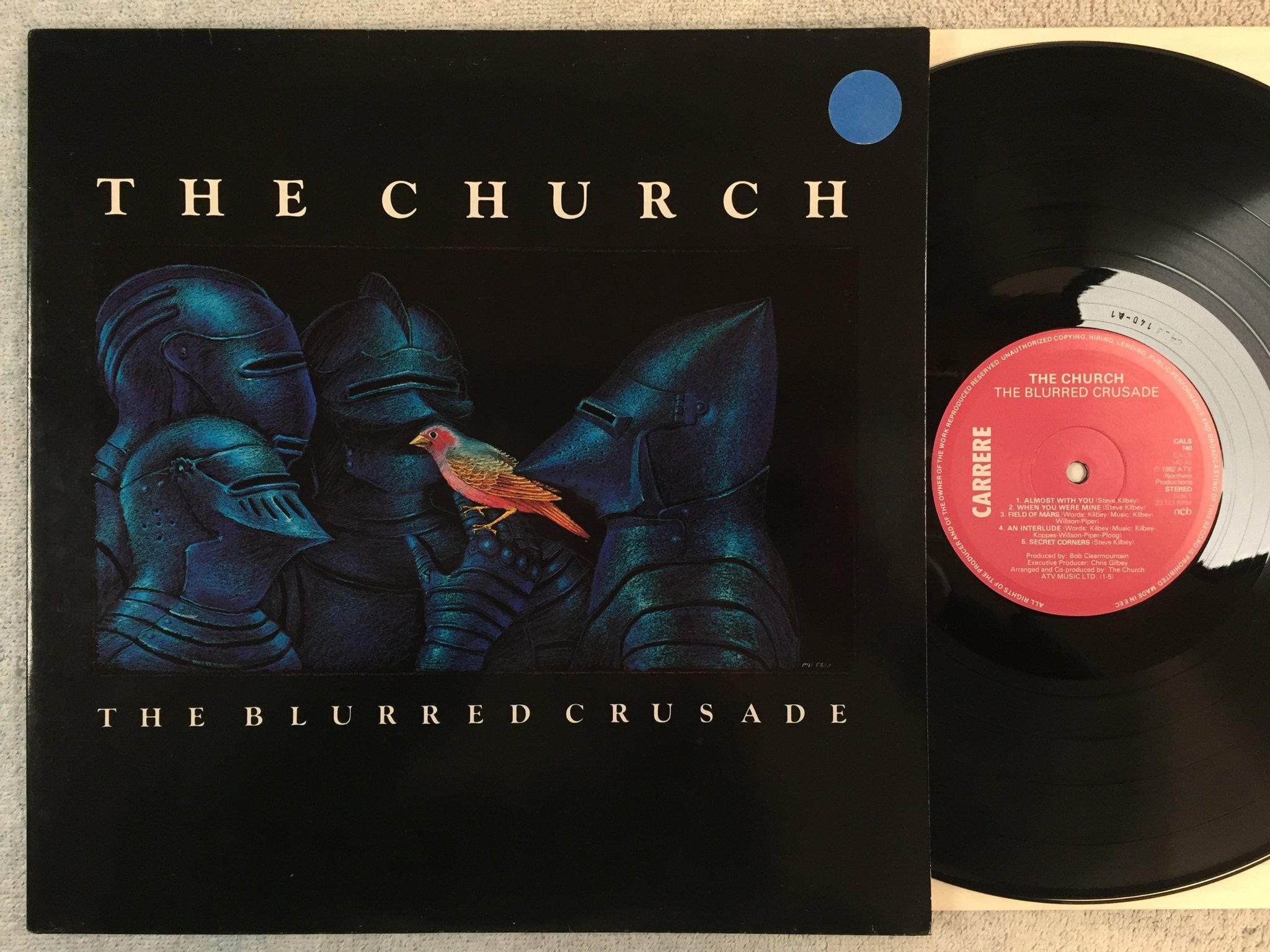 Omslagsbild för skivan THE CHURCH the blurred crusade LP -82 ncb CARRERE CALS 140