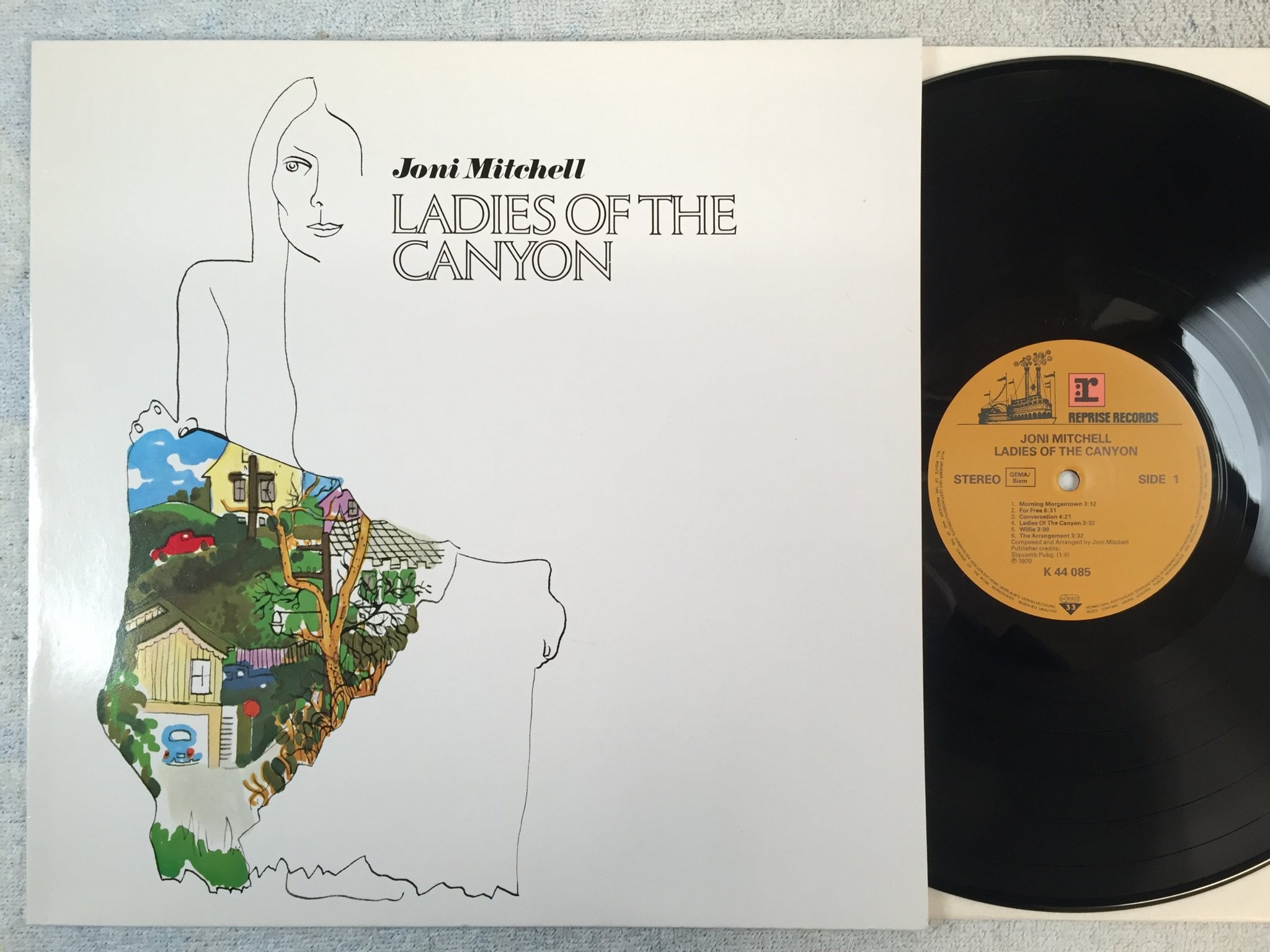 Omslagsbild för skivan JONI MITCHELL ladies of the canyon LP  re Ger REPRISE K 44085