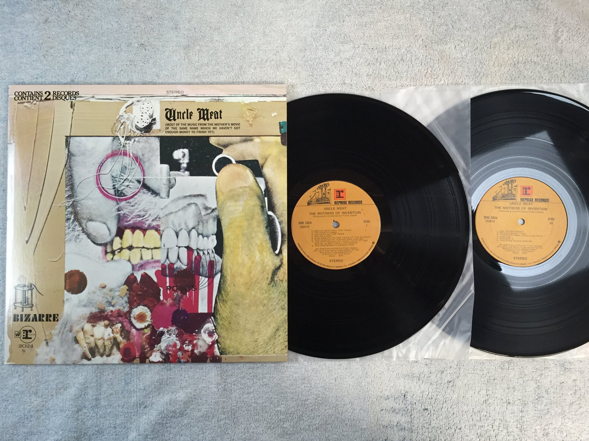 Omslagsbild för skivan THE MOTHERS OF INVENTION uncle meat 2xLP Can REPRISE 2MS 2024