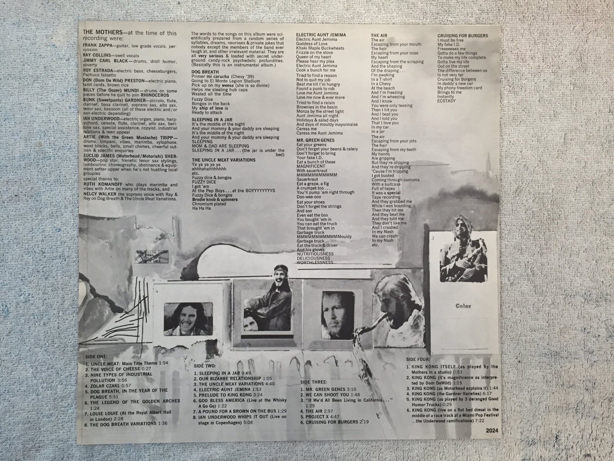 Omslagsbild för skivan THE MOTHERS OF INVENTION uncle meat 2xLP Can REPRISE 2MS 2024