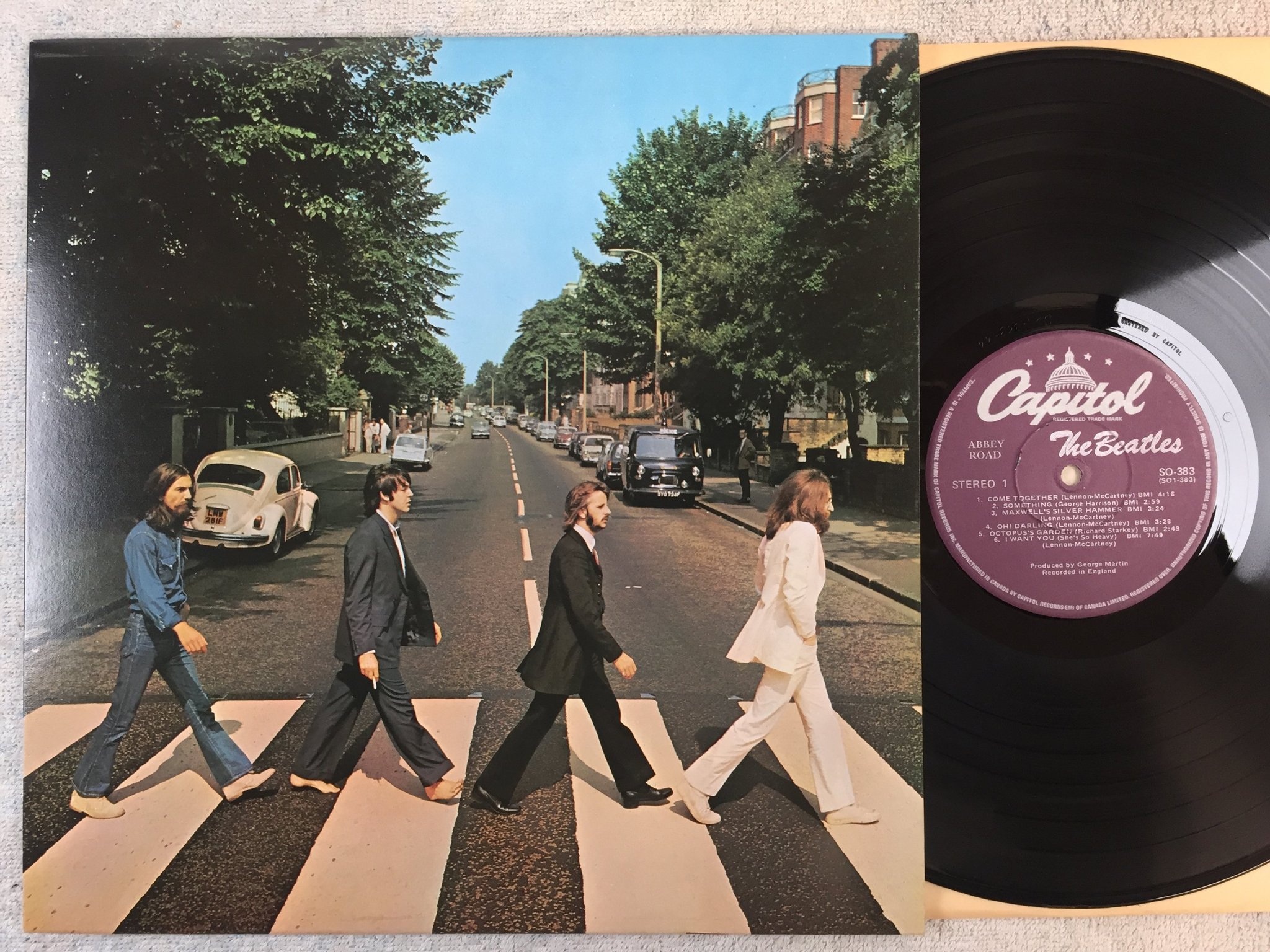 Omslagsbild för skivan THE BEATLES abbey road LP  Can CAPITOL SO-383