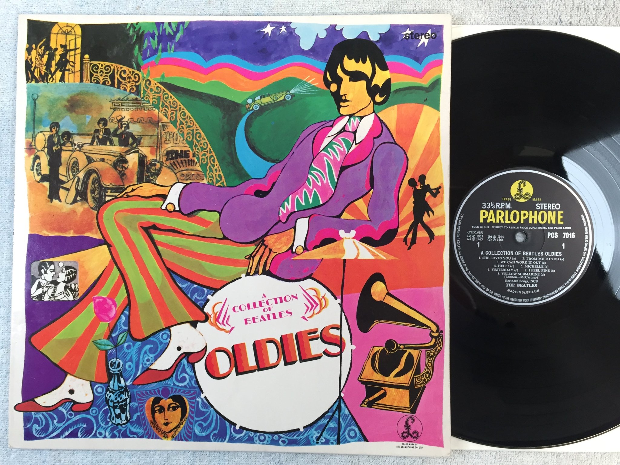 Omslagsbild för skivan THE BEATLES A Collection Of Beatles Oldies LP -66 UK PARLOPHONE PCS 7016