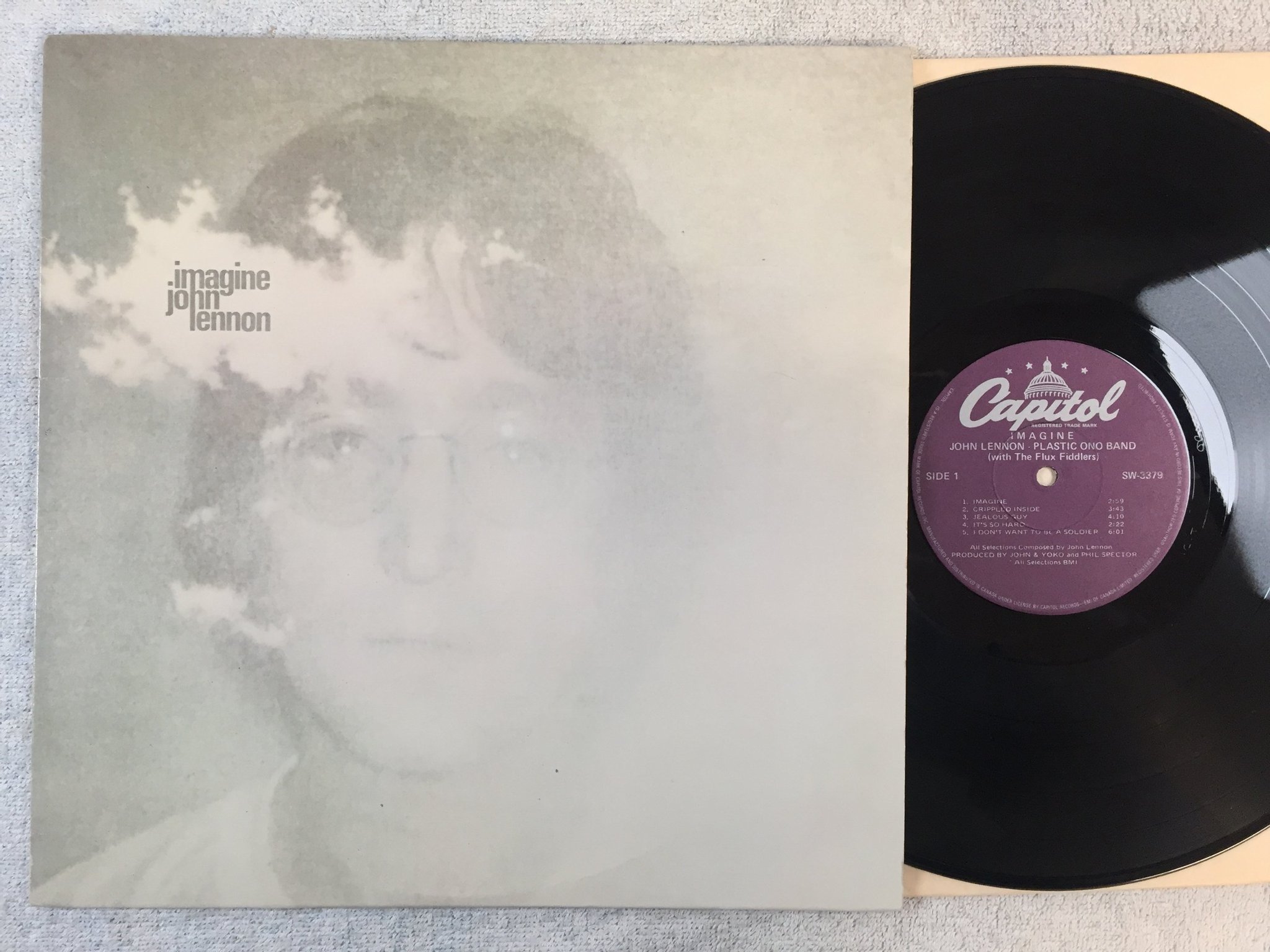 Omslagsbild för skivan JOHN LENNON imagine LP Can CAPITOL SW-3379