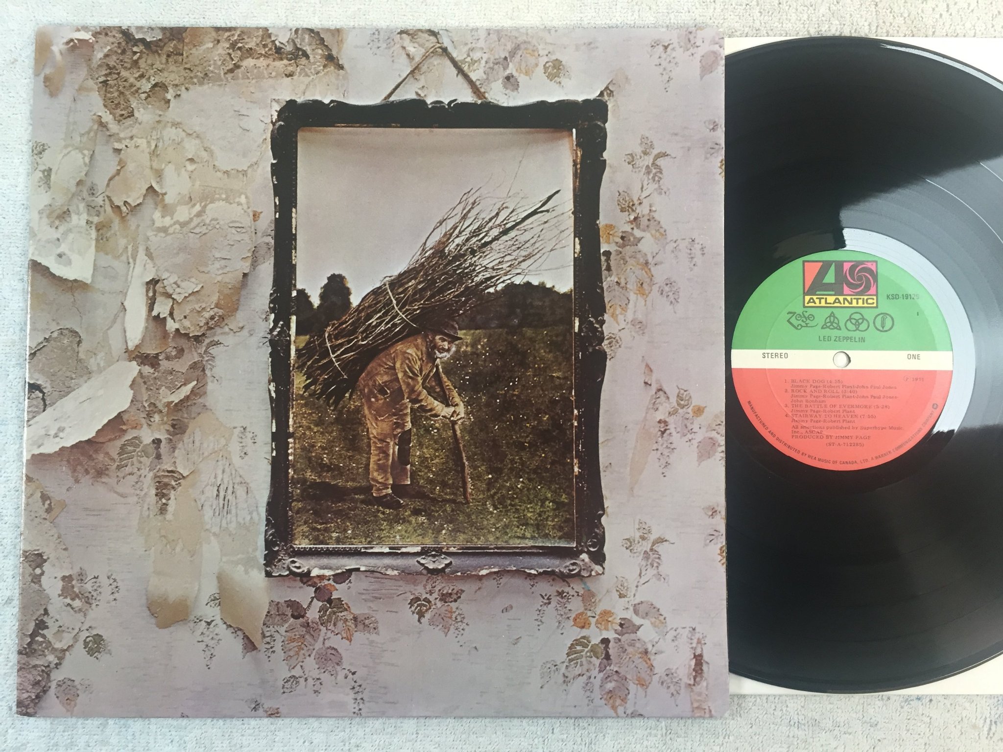 Omslagsbild för skivan LED ZEPPELIN s/t LP re Can ATLANTIC KSD 19129
