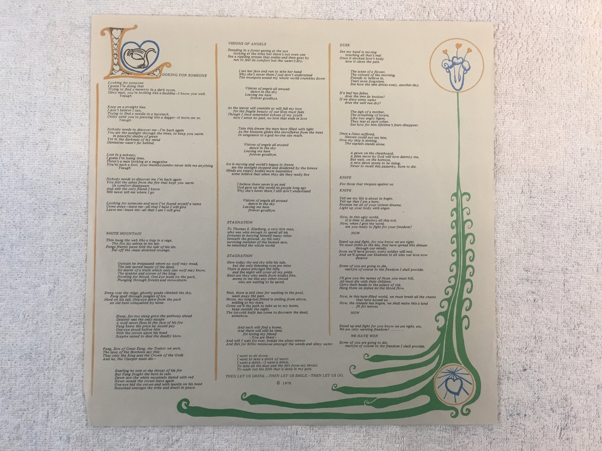 Omslagsbild för skivan GENESIS trespass LP re CHRYSALIS CAS 1020