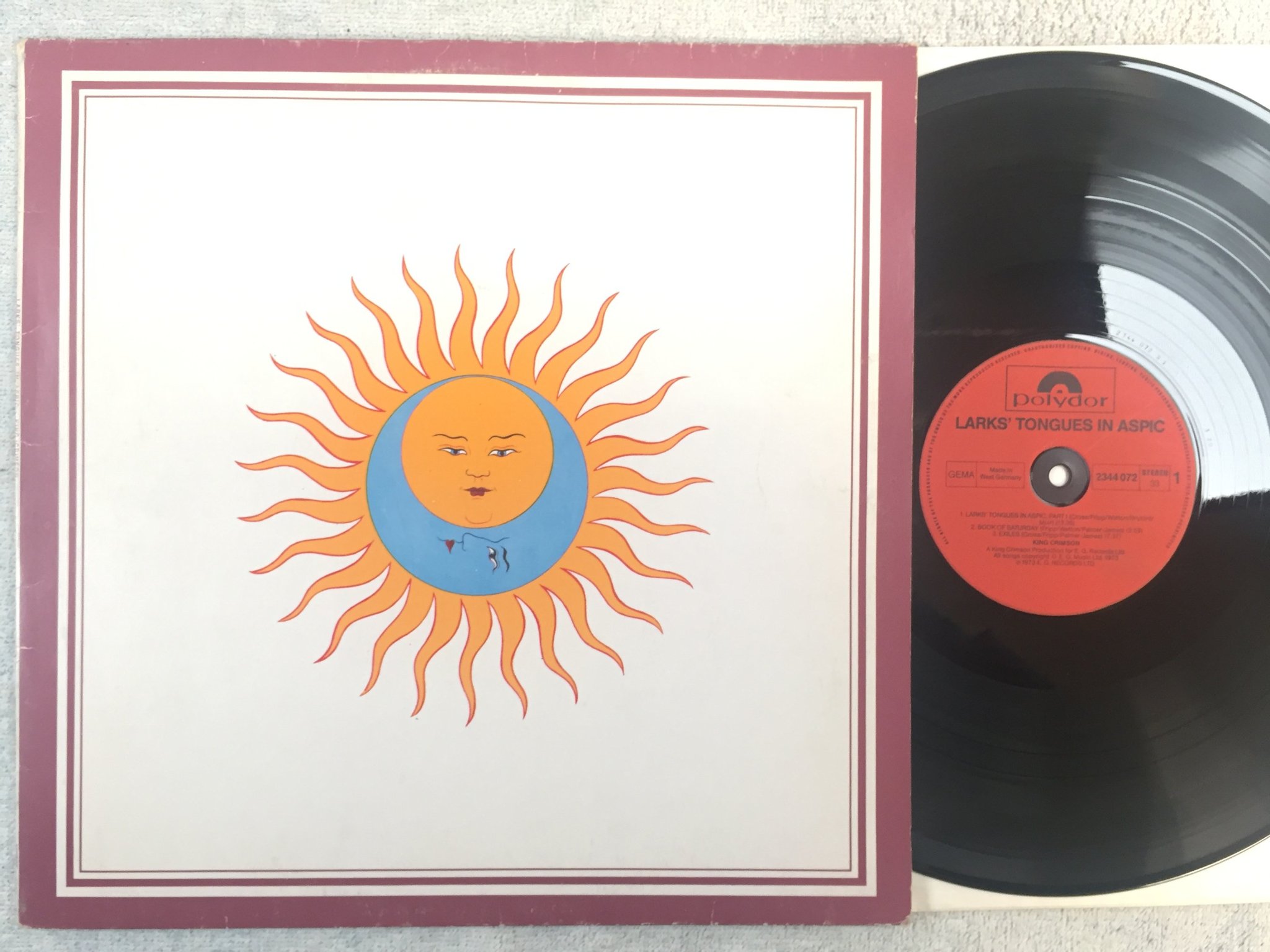 Omslagsbild för skivan KING CRIMSON larks´ tongues in aspic LP Ger POLYDOR 2344072