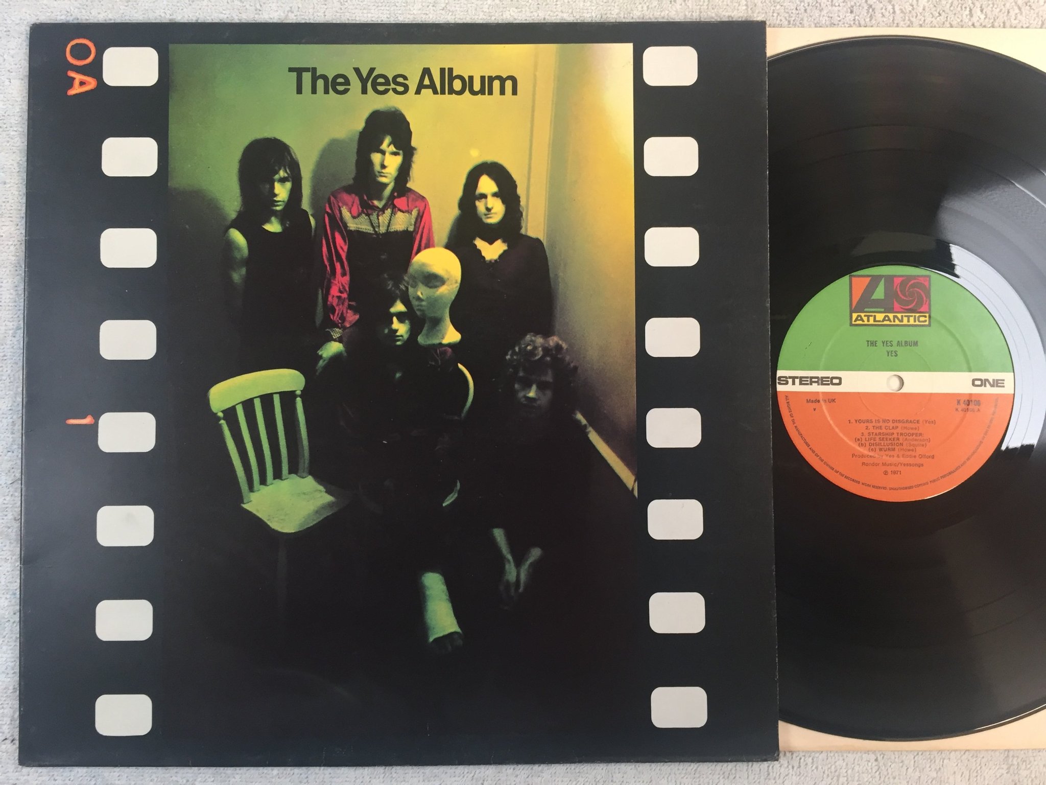 Omslagsbild för skivan YES yes yes album LP re UK ATLANTIC K40106