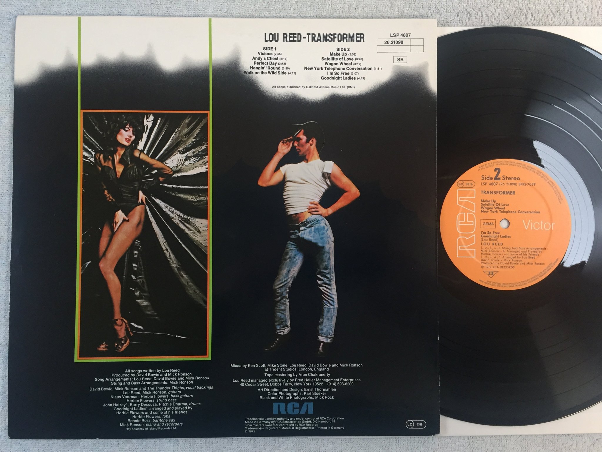 Omslagsbild för skivan LOU REED transformer LP -72 Ger RCA LSP 4807