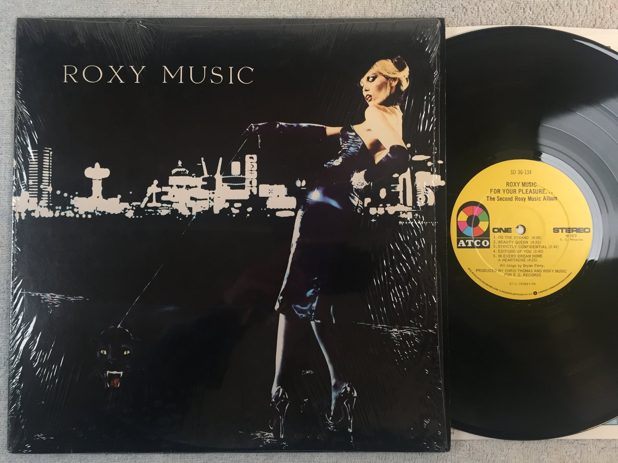 Omslagsbild för skivan ROXY MUSIC for your pleasure LP -73 US ATCO SD 36-134 