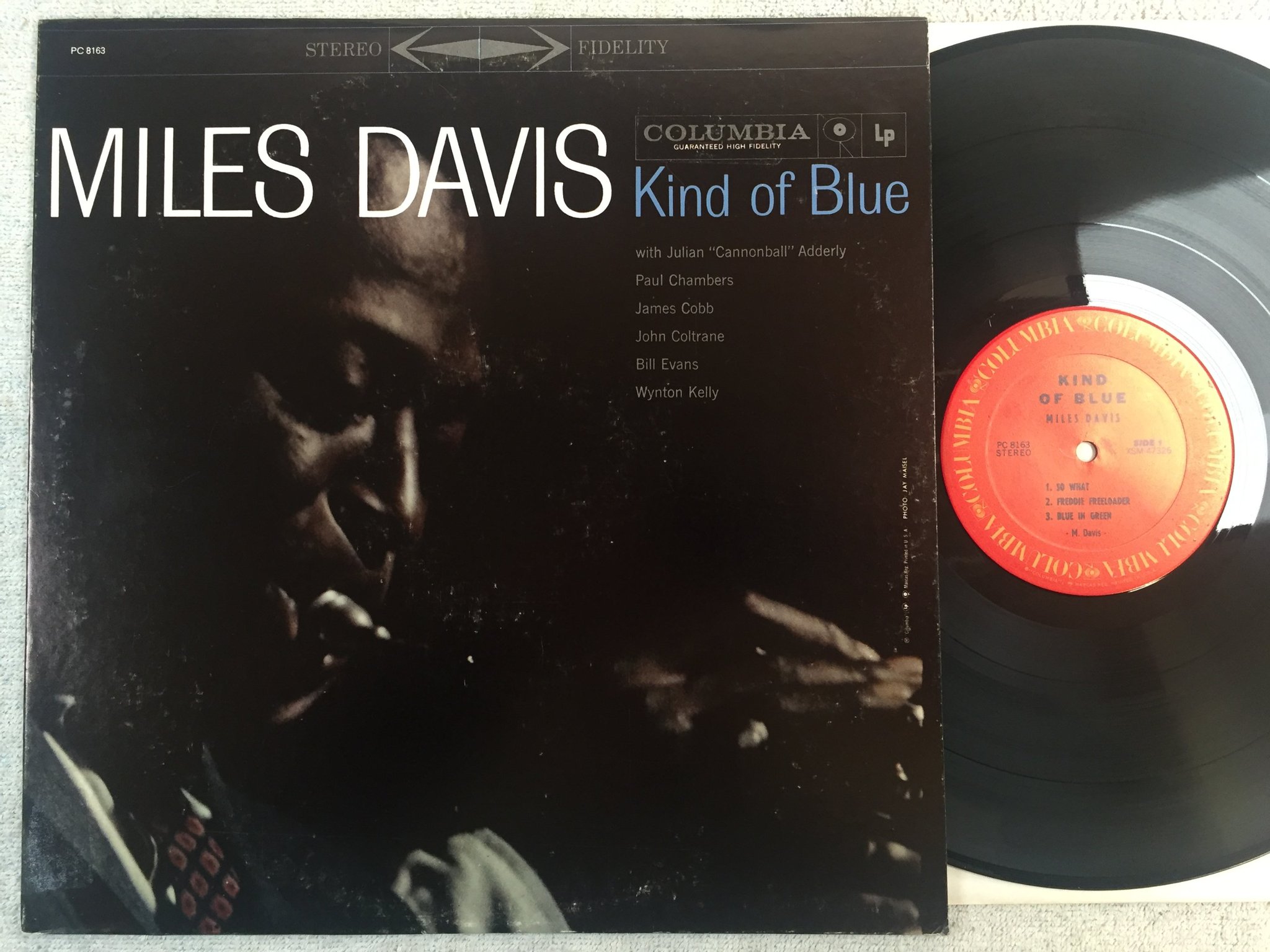 Omslagsbild för skivan MILES DAVIS kind of blue LP US COLUMBIA PC 8163 A masterpiece ! ! 