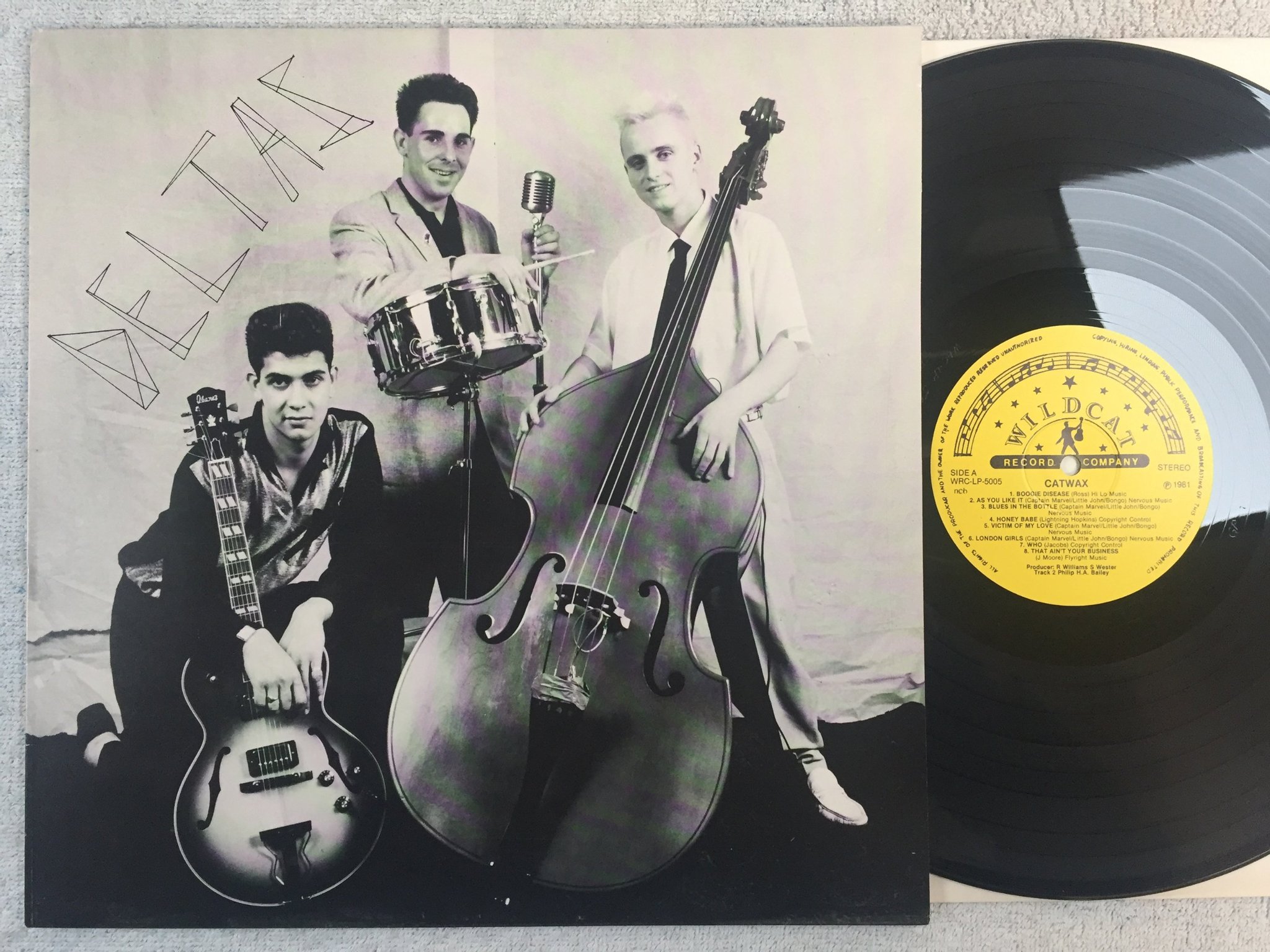 Omslagsbild för skivan DELTAS catwax LP -81 Swe WILDCAT WEC LP 5005 rare psychobilly