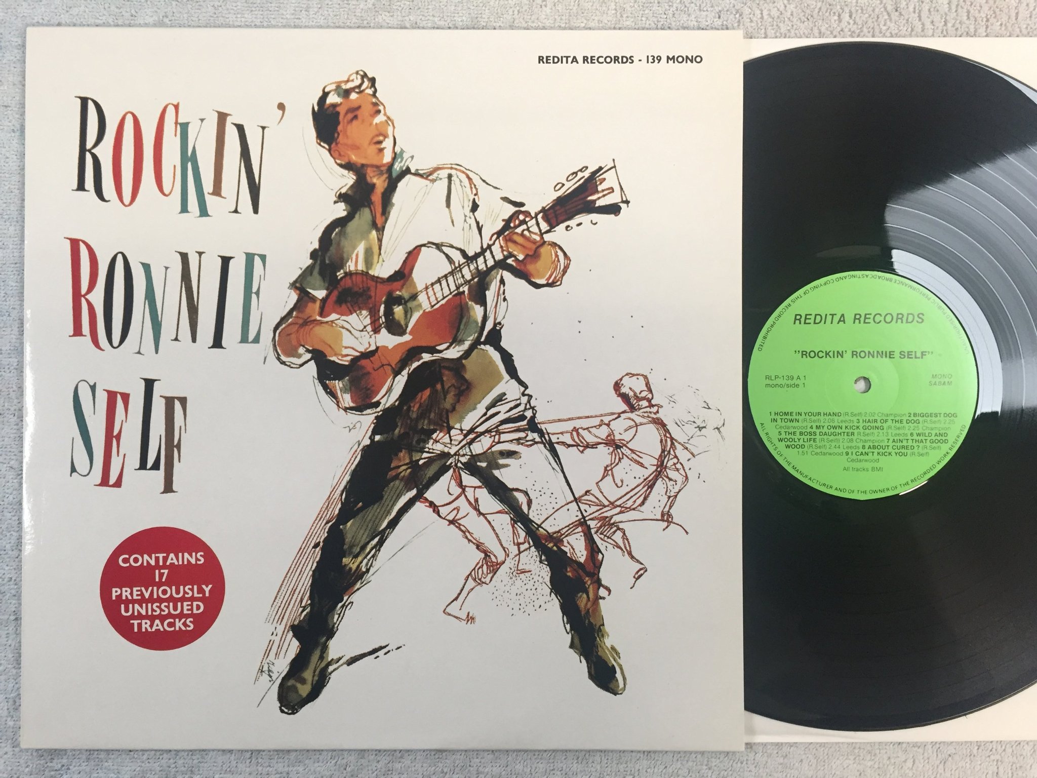 Omslagsbild för skivan RONNIE SELF rockin'... LP Hol REDITA RLP-139