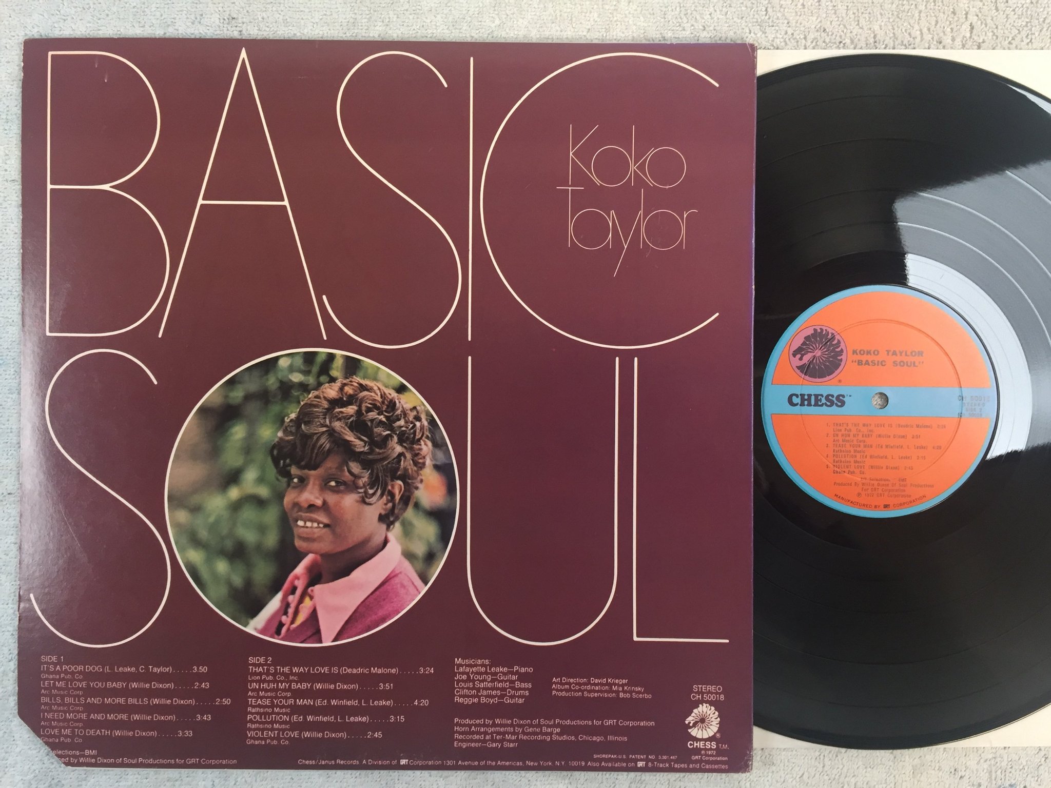 Omslagsbild för skivan KOKO TAYLOR basic soul LP -72 US CHESS CH 50018