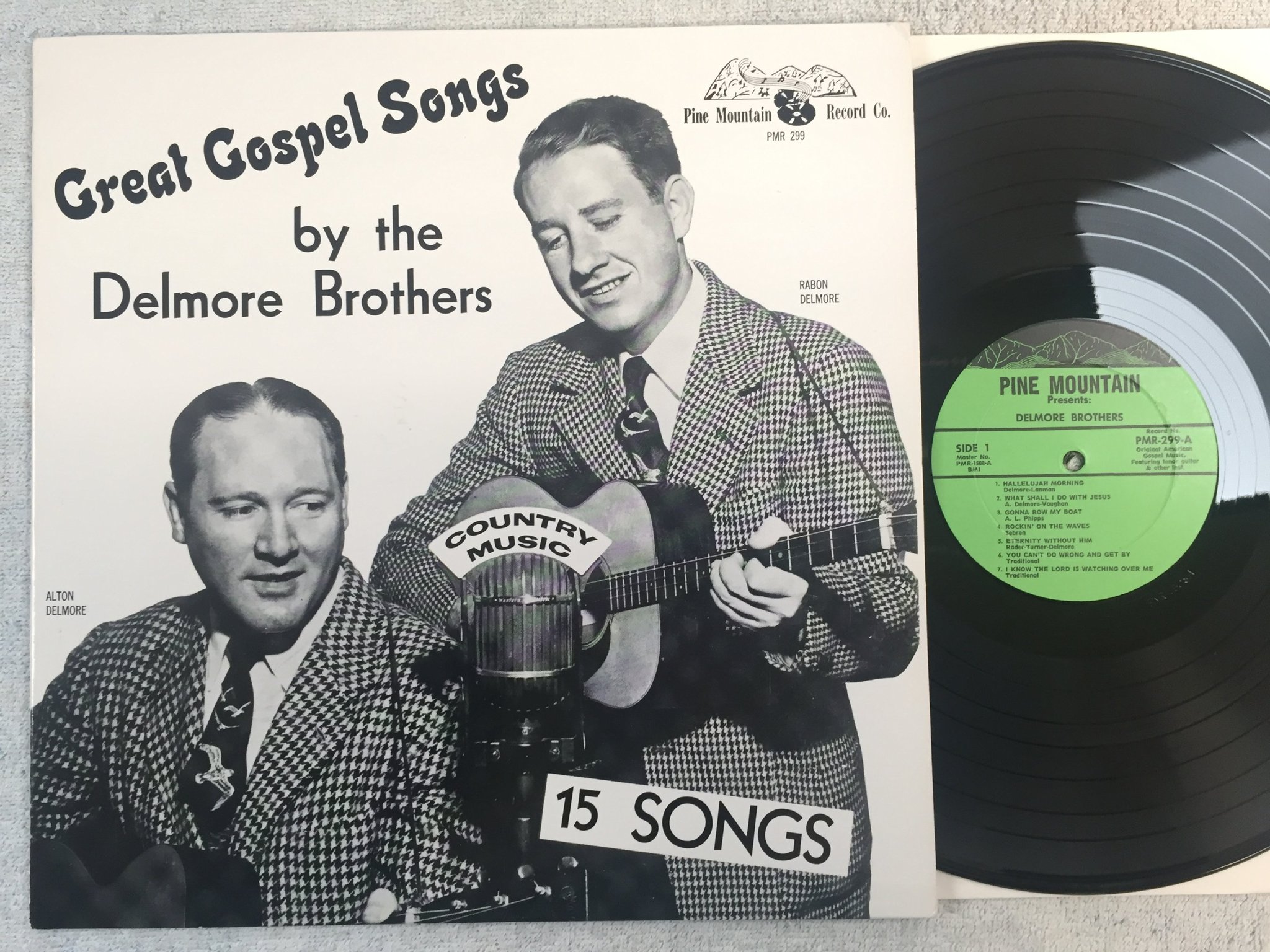 Omslagsbild för skivan DELMORE BROTHERS great gospel songs LP US PINE MOUNTAIN PMR 299 folk country
