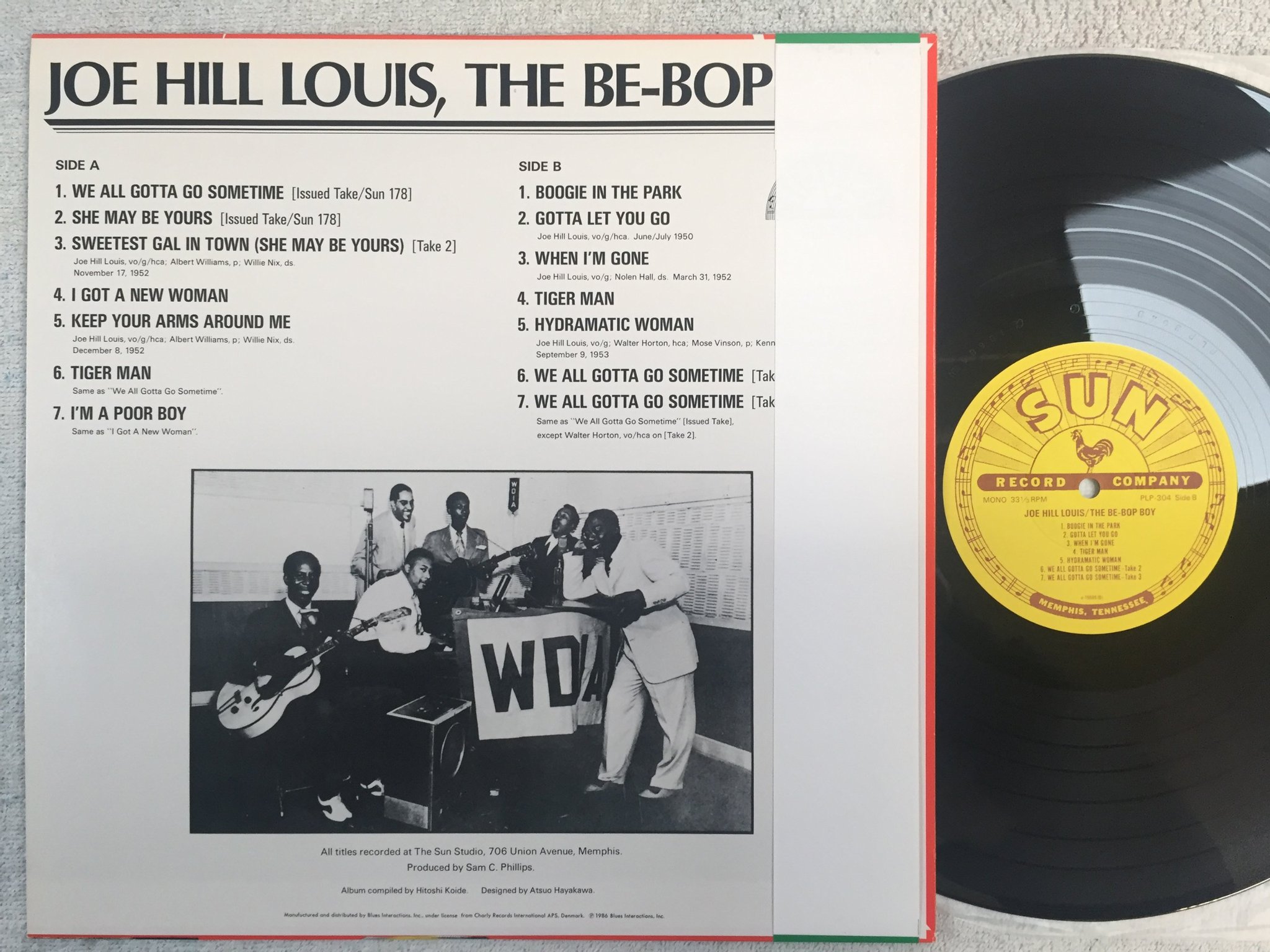 Omslagsbild för skivan JOE HILL LOUIS The Be-Bop Boy LP -86 Japan P-VINE PLP 304 rhythm & blues