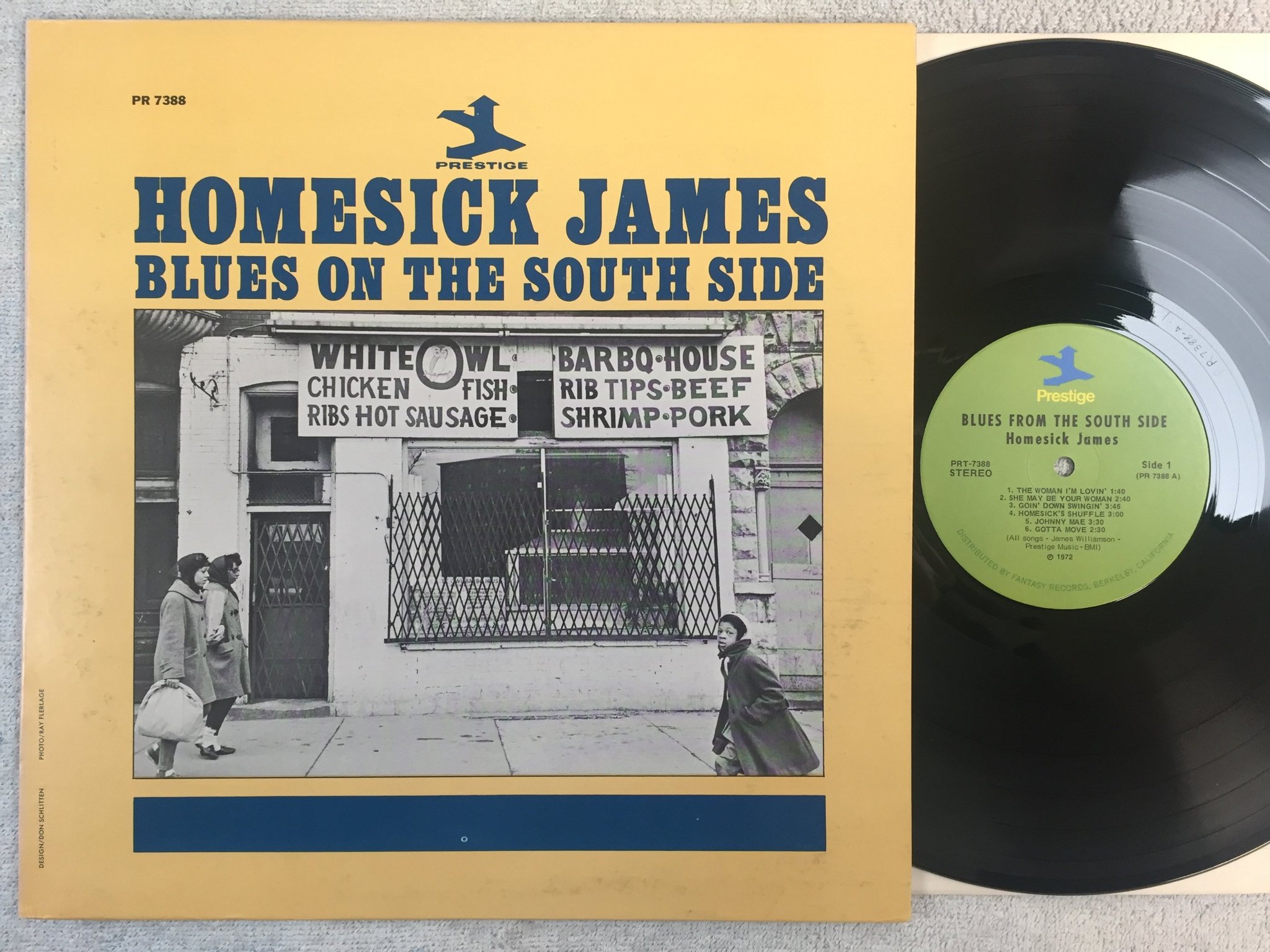 Omslagsbild för skivan HOMESICK JAMES blues from the south side LP -72 US PRESTIGE PRT 7388