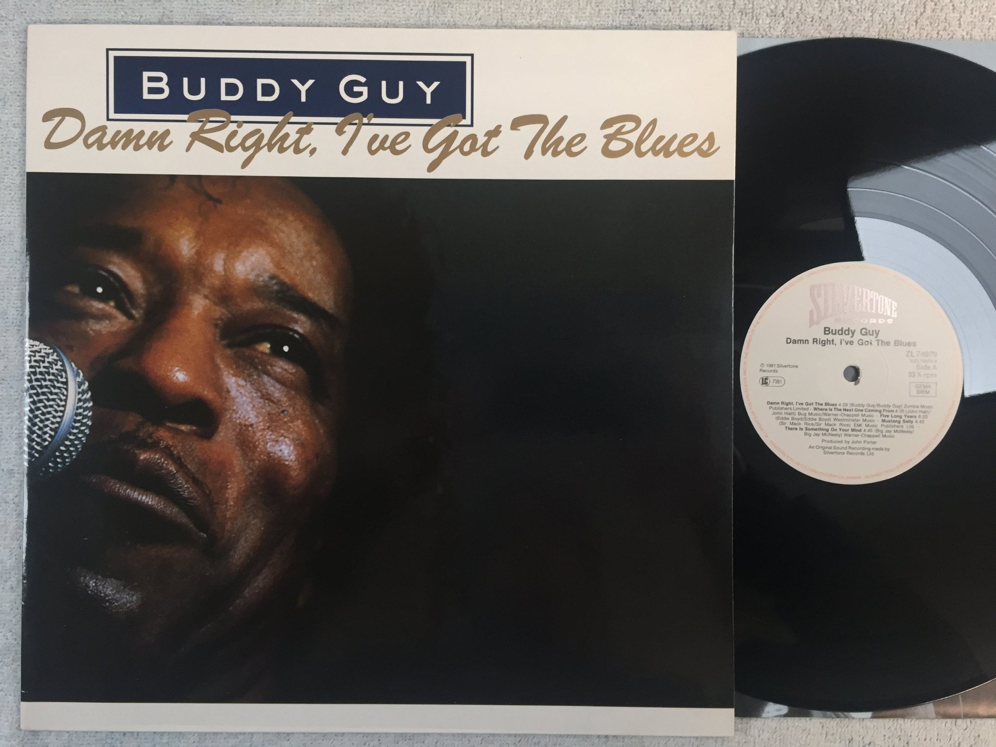 Omslagsbild för skivan BUDDY GUY Damn Right, I've Got The Blues LP -91 SILVERTONE ZL74979
