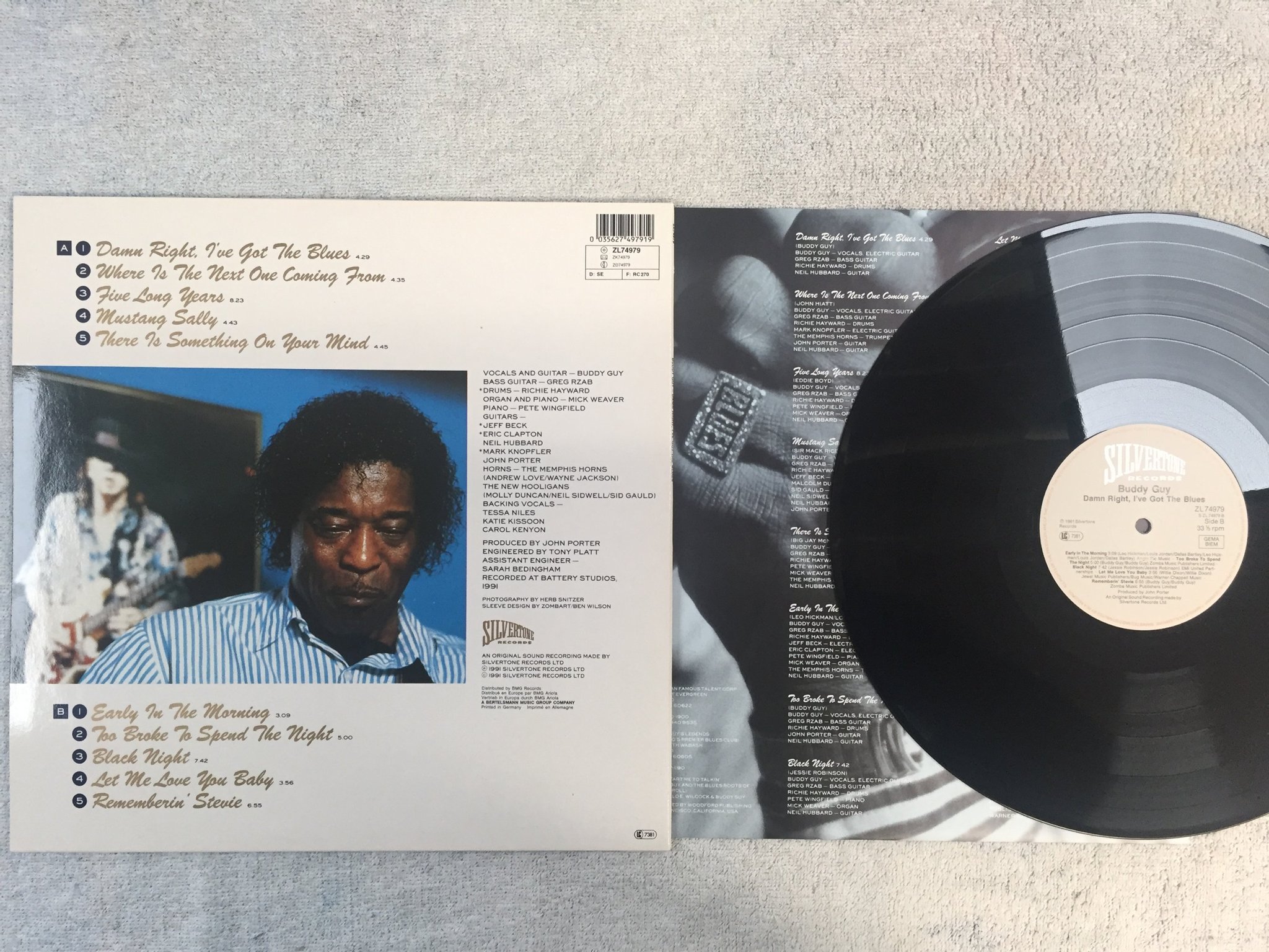 Omslagsbild för skivan BUDDY GUY Damn Right, I've Got The Blues LP -91 SILVERTONE ZL74979