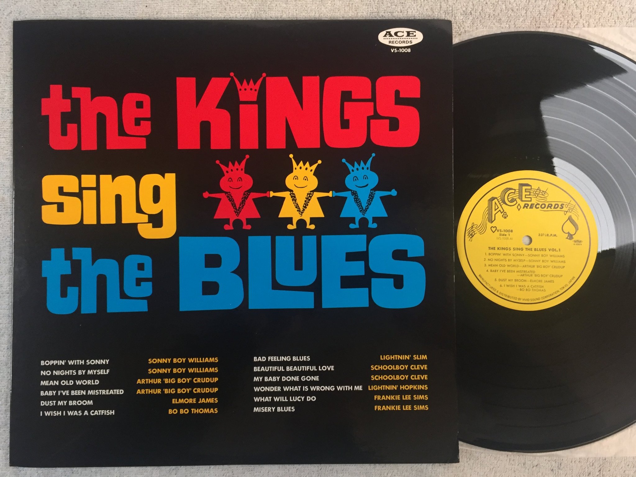 Omslagsbild för skivan V/A the kings sing the blues vol 1 LP -79 Japan VIVID SOUND VS-1011