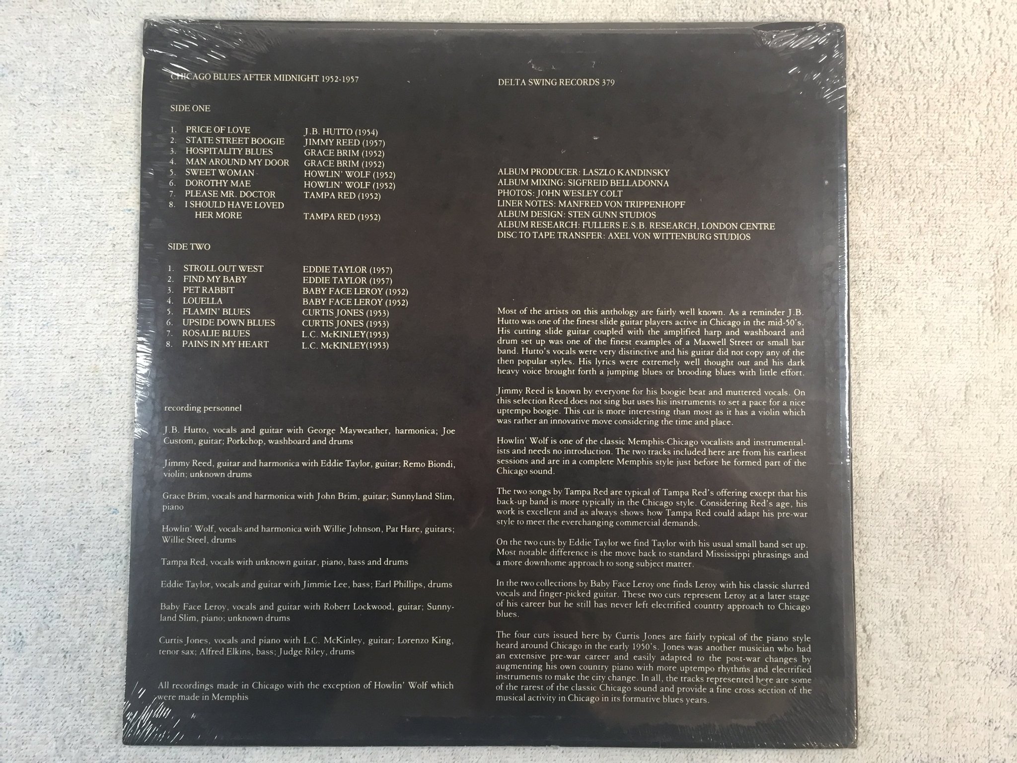 Omslagsbild för skivan V/A after midnight - Chicago blues 1952-1957 LP -77 US DELTA SWING 379 Sealed