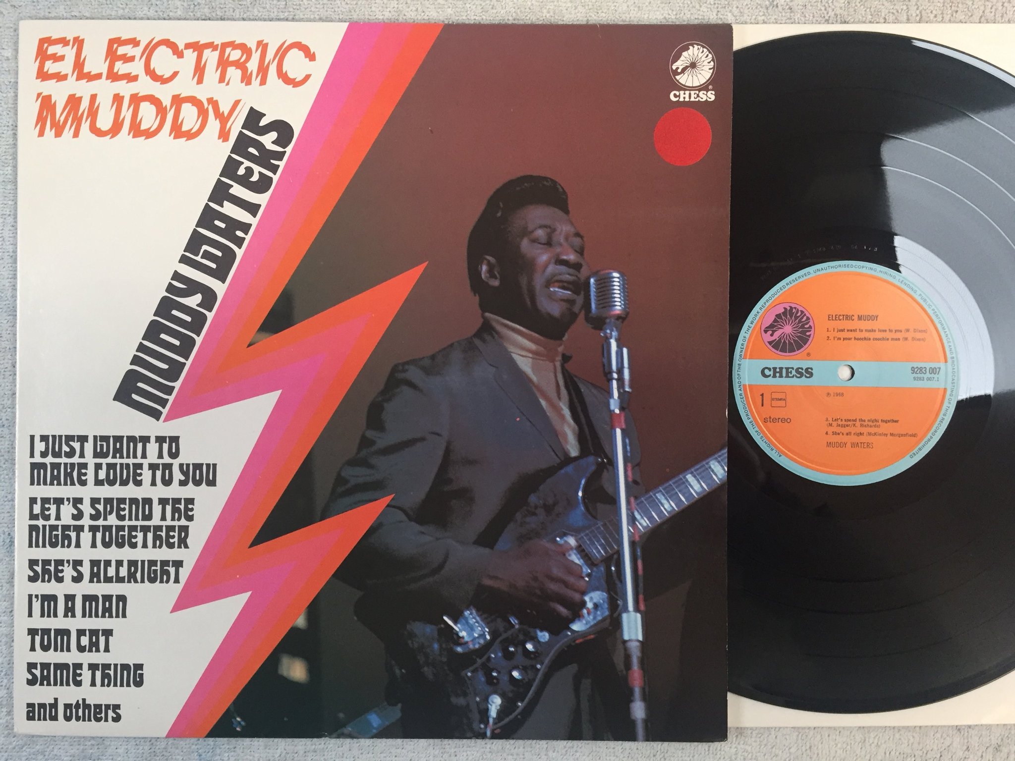 Omslagsbild för skivan MUDDY WATERS electric muddy LP re Hol CHESS 9283 007 Greatness!!!