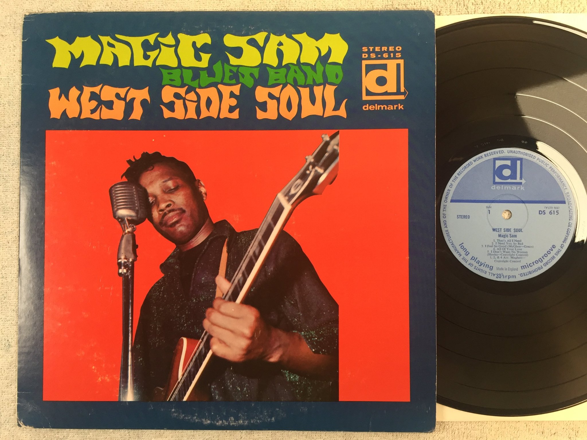 Omslagsbild för skivan MAGIC SLIM west side soul LP -70 UK DELMARK DS 615 rare !
