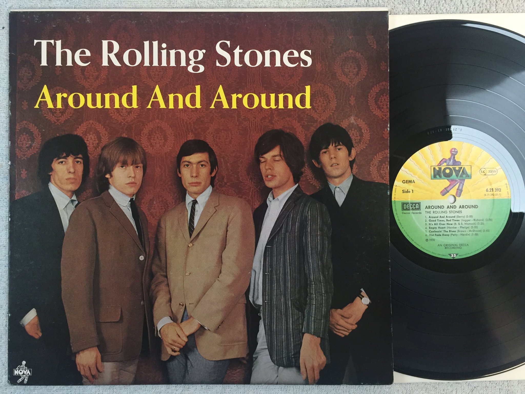 Omslagsbild för skivan THE ROLLING STONES around and around LP re Ger NOVA 621392