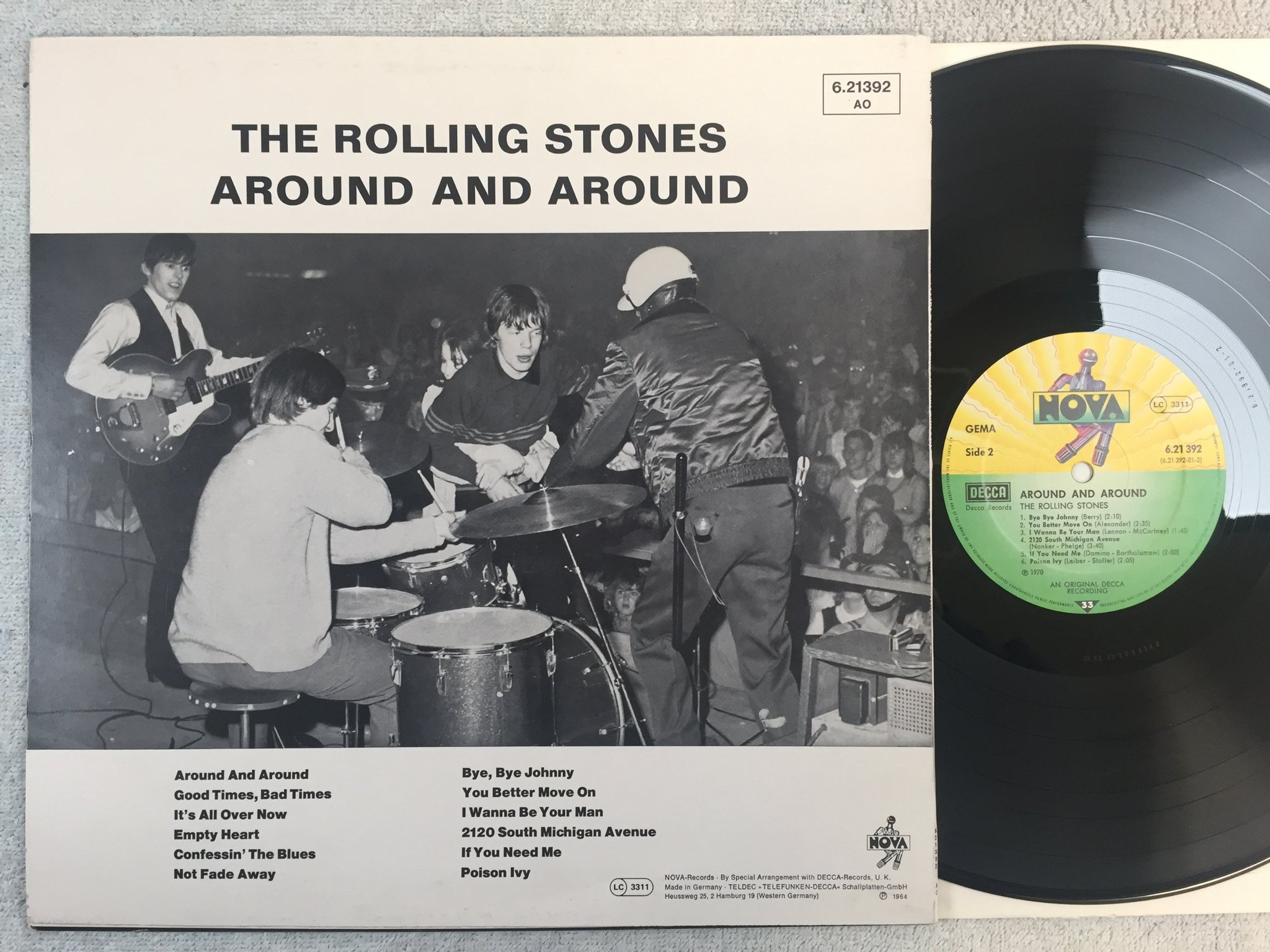 Omslagsbild för skivan THE ROLLING STONES around and around LP re Ger NOVA 621392