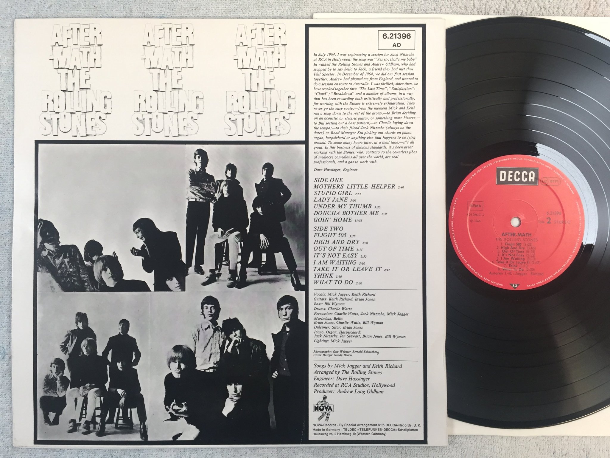 Omslagsbild för skivan THE ROLLING STONES aftermath LP re Ger DECCA 621396