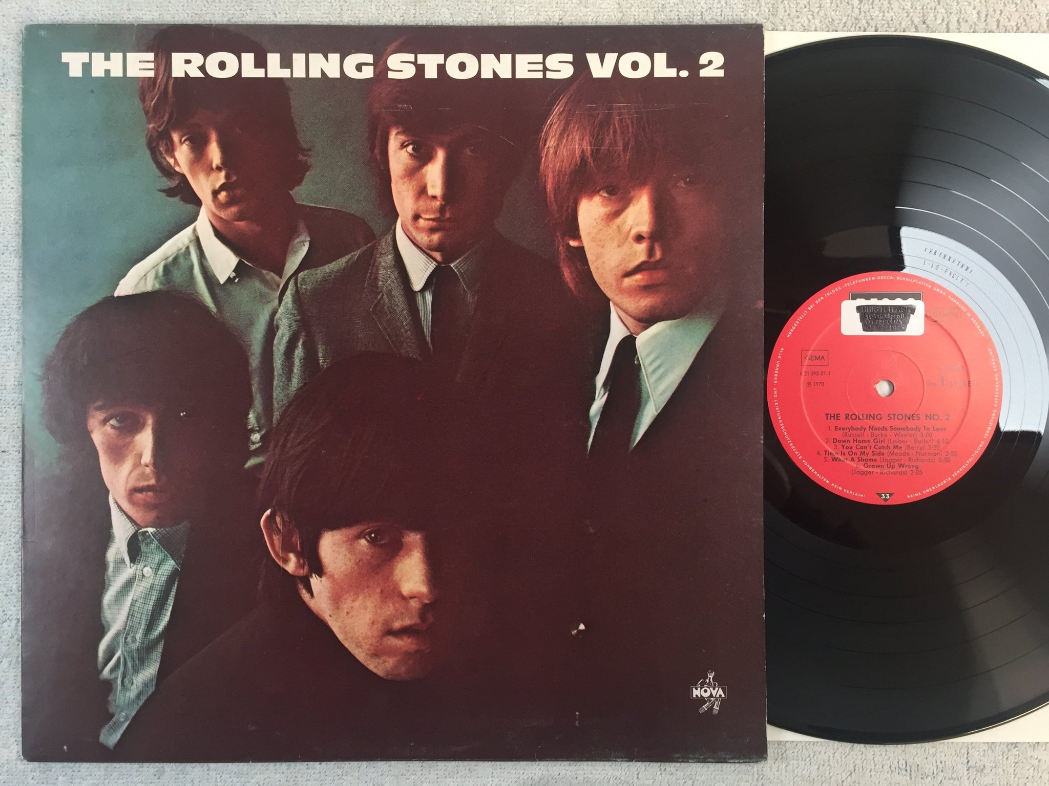 Omslagsbild för skivan THE ROLLING STONES no 2  LP re Ger DECCA 621393