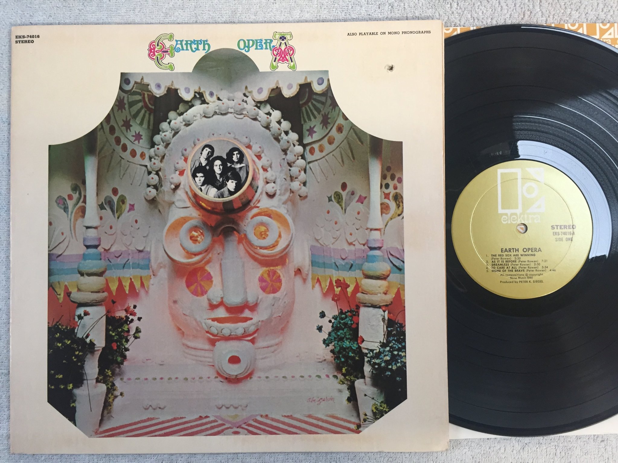 Omslagsbild för skivan EARTH OPERA s/t LP US ELEKTRA EKS-74016 