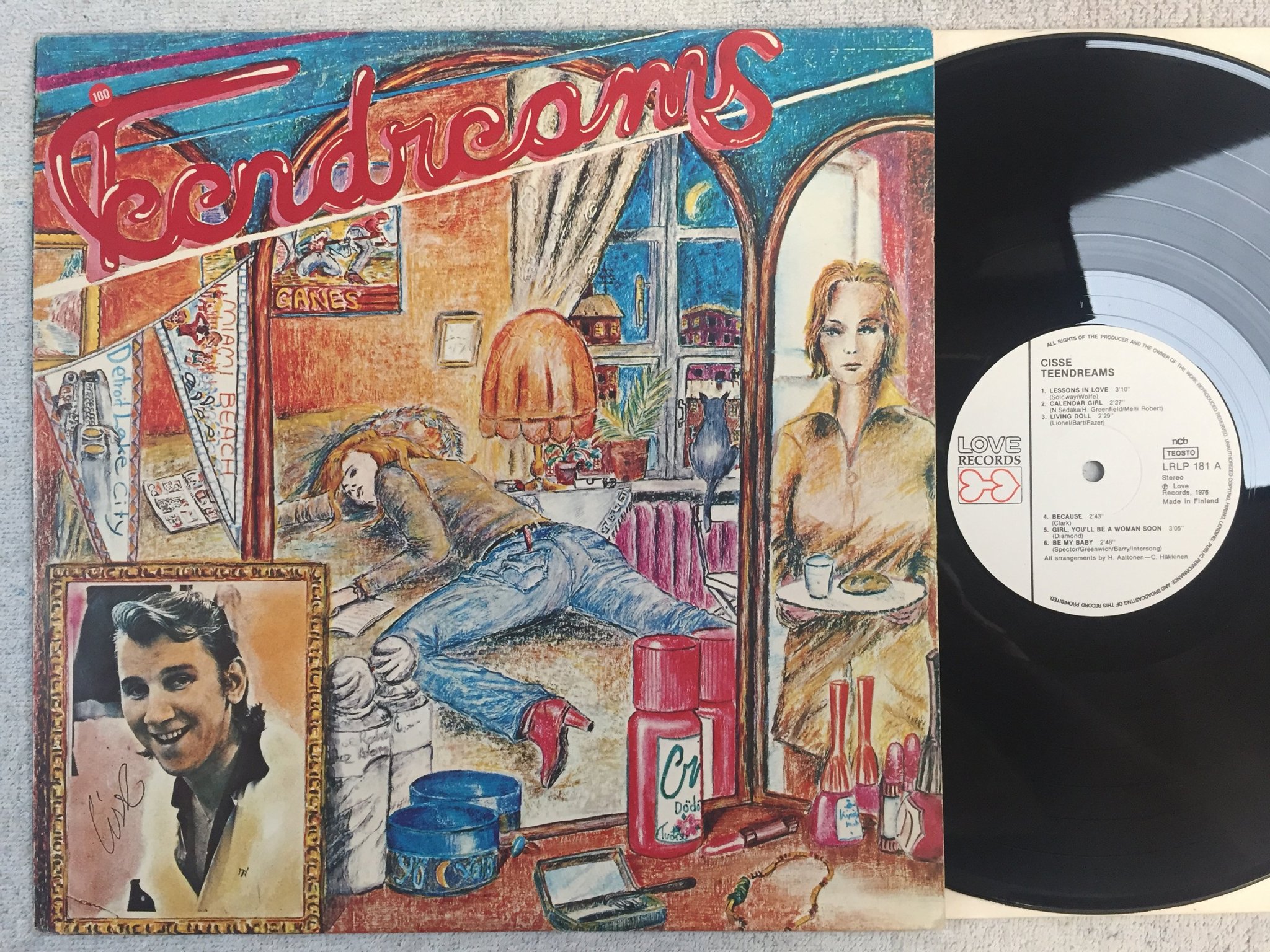 Omslagsbild för skivan CISSE teendreams LP -76 Finland LOVE LRLP 181 