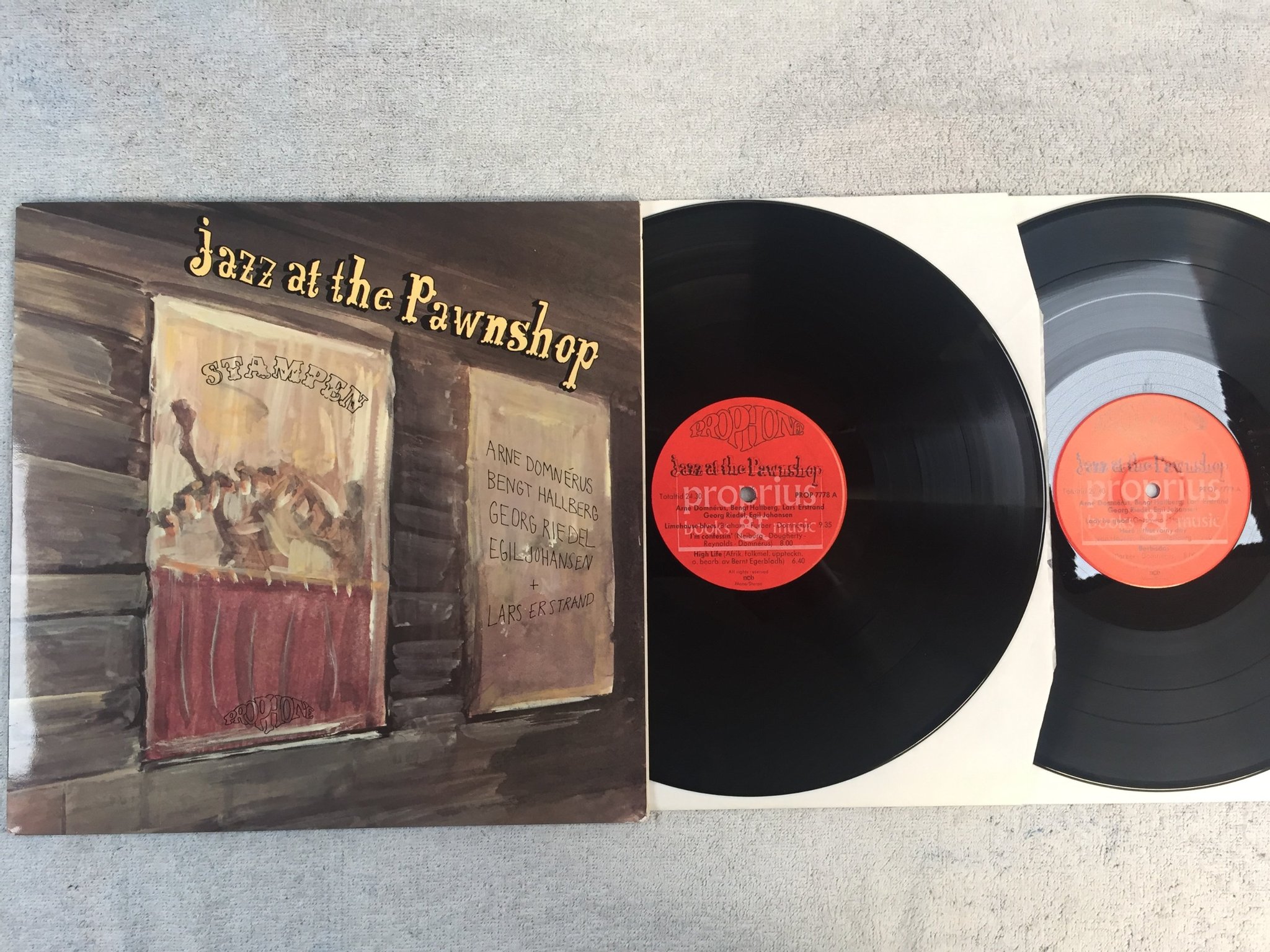 Omslagsbild för skivan V/A jazz at the pawnshop 2xLP -77 Swe PROPHONE / PROPRIUS PROP 7779 