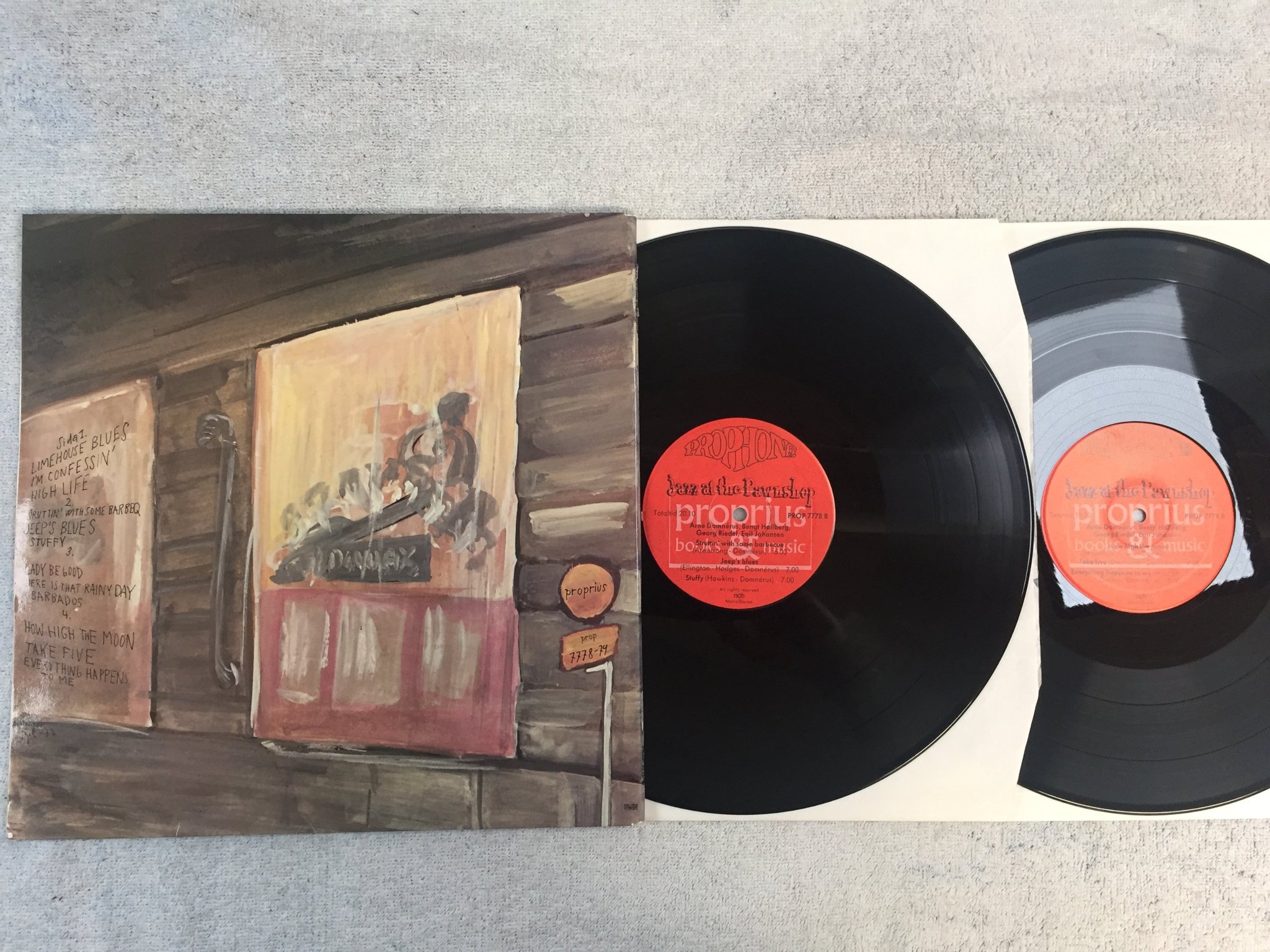 Omslagsbild för skivan V/A jazz at the pawnshop 2xLP -77 Swe PROPHONE / PROPRIUS PROP 7779 