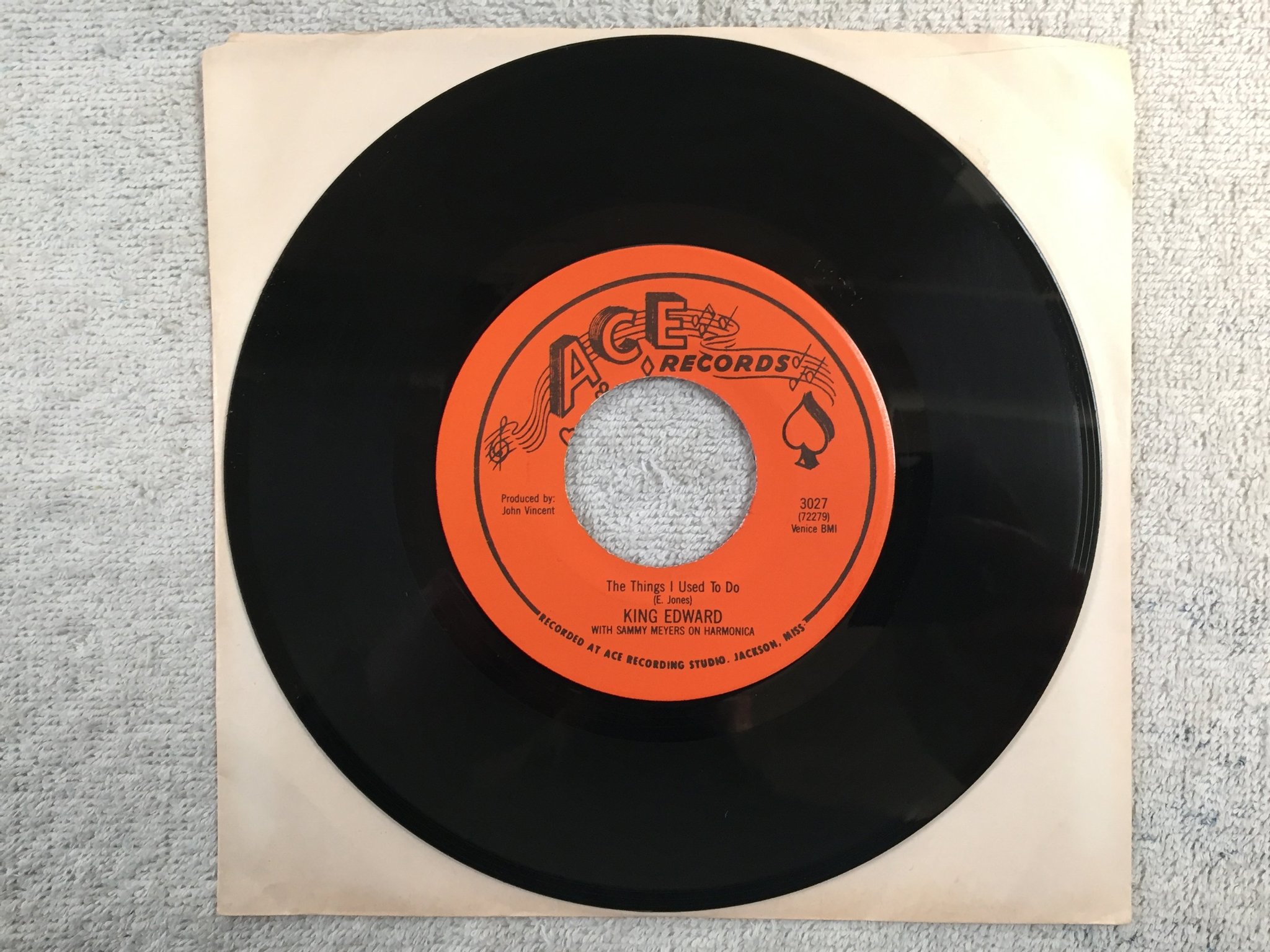 Omslagsbild för skivan KING EDWARDS / SAMMY MYERS split-7"single -79 US ACE 3027