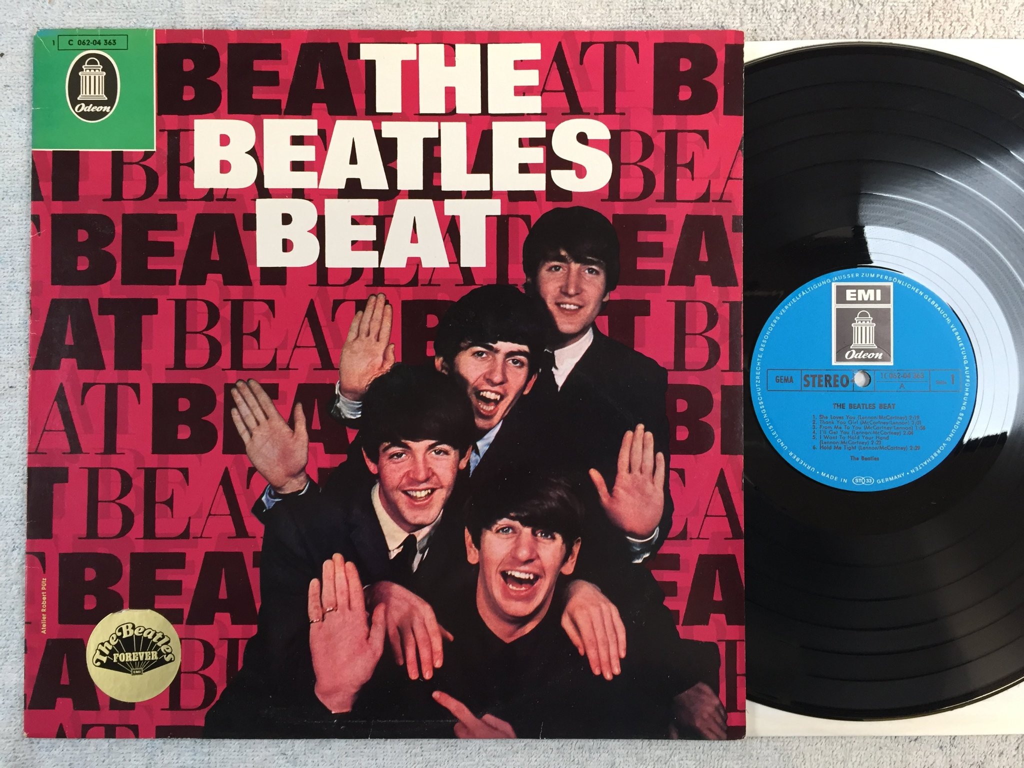 Omslagsbild för skivan THE BEATLES BEAT LP Ger EMI-ODEON 1C 062-04363