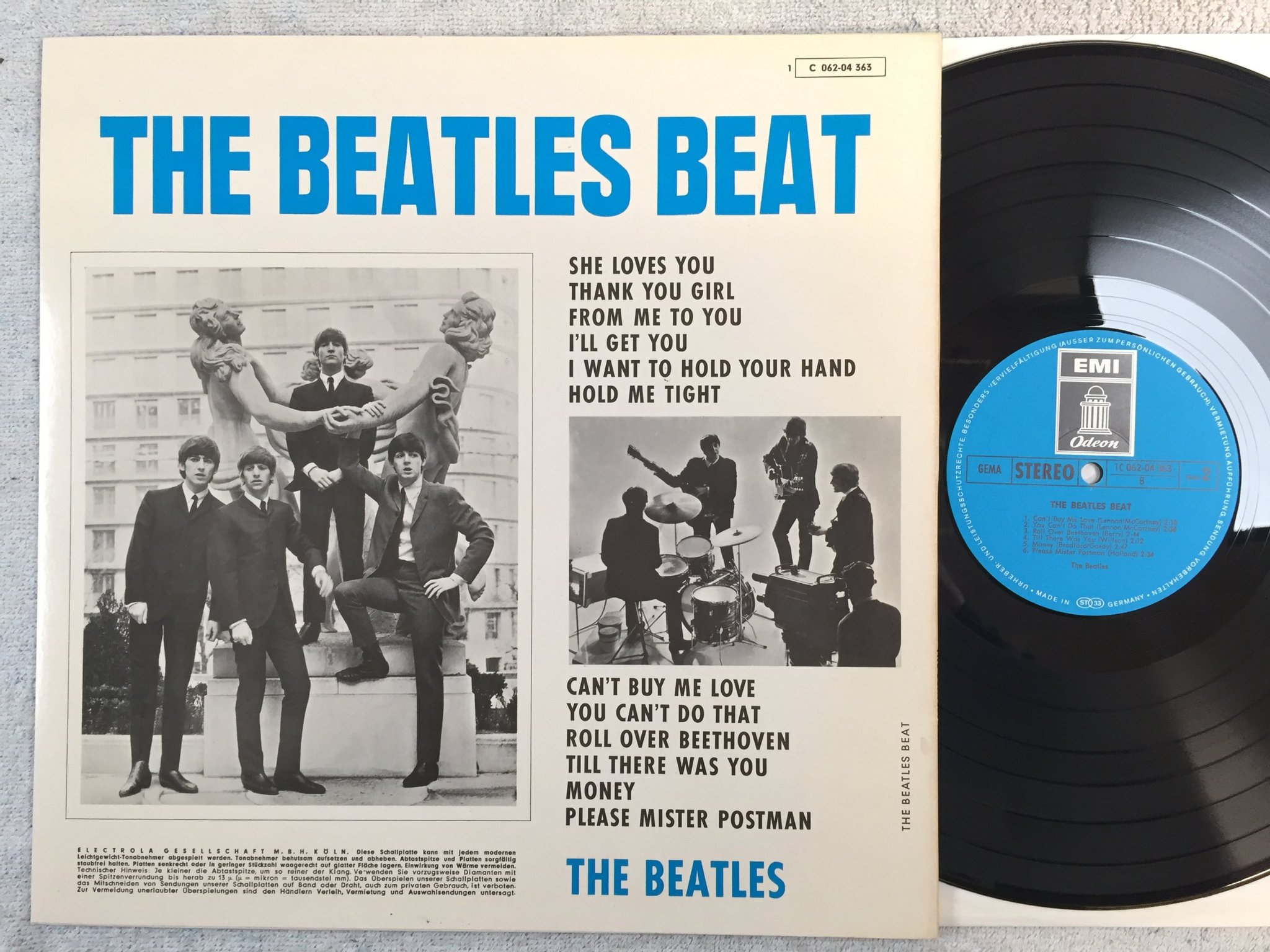 Omslagsbild för skivan THE BEATLES BEAT LP Ger EMI-ODEON 1C 062-04363