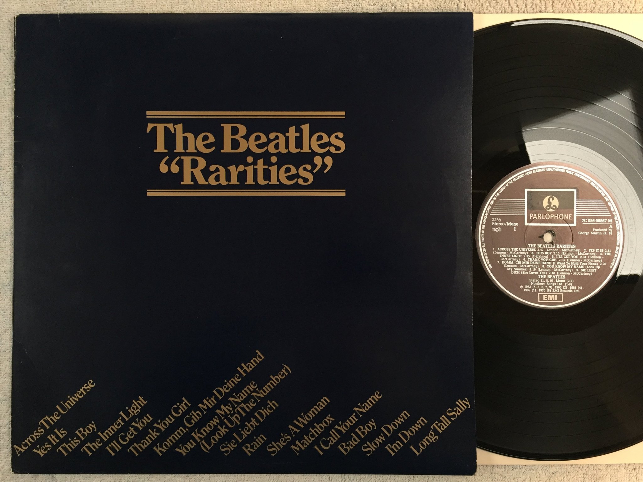 Omslagsbild för skivan THE BEATLES rarities LP re NCB PARLOPHONE 7C 056-06867 M